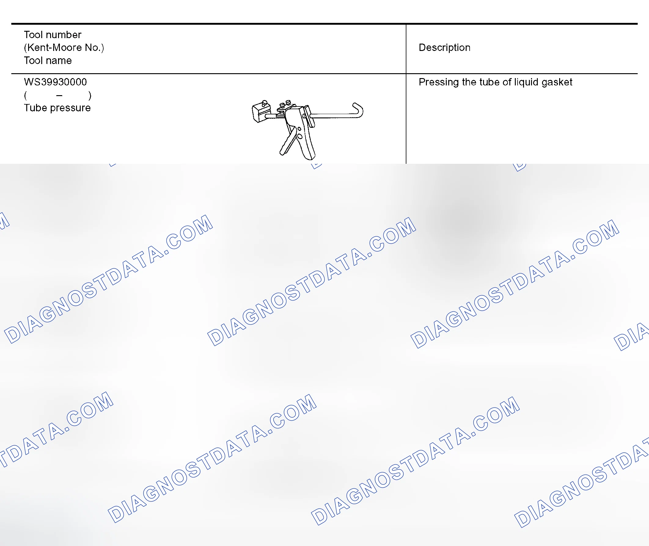 Scheme 25: Special Service Tools