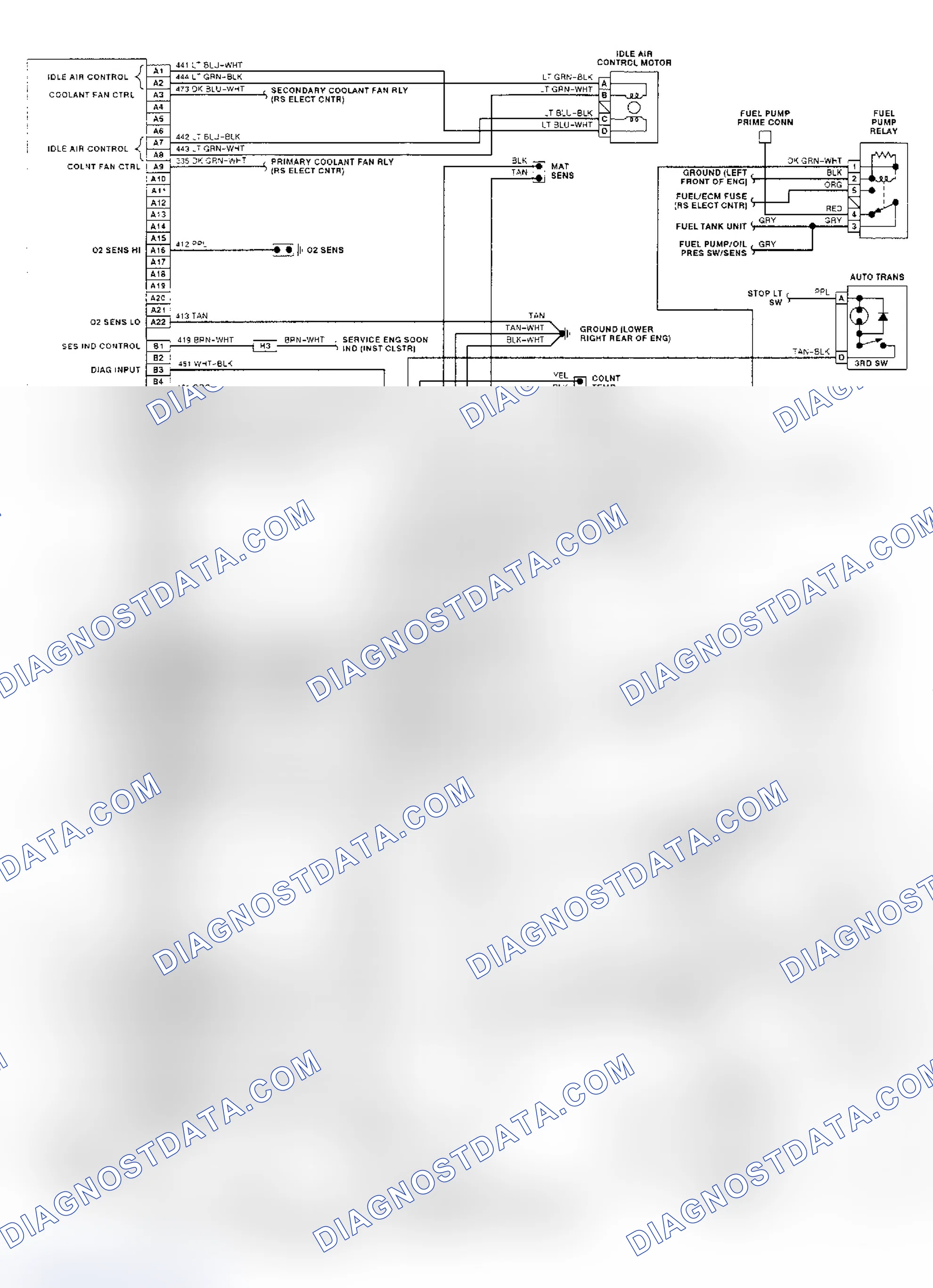 Scheme 87: ECM Wiring Diagram (2.5L VIN R - Lumina)