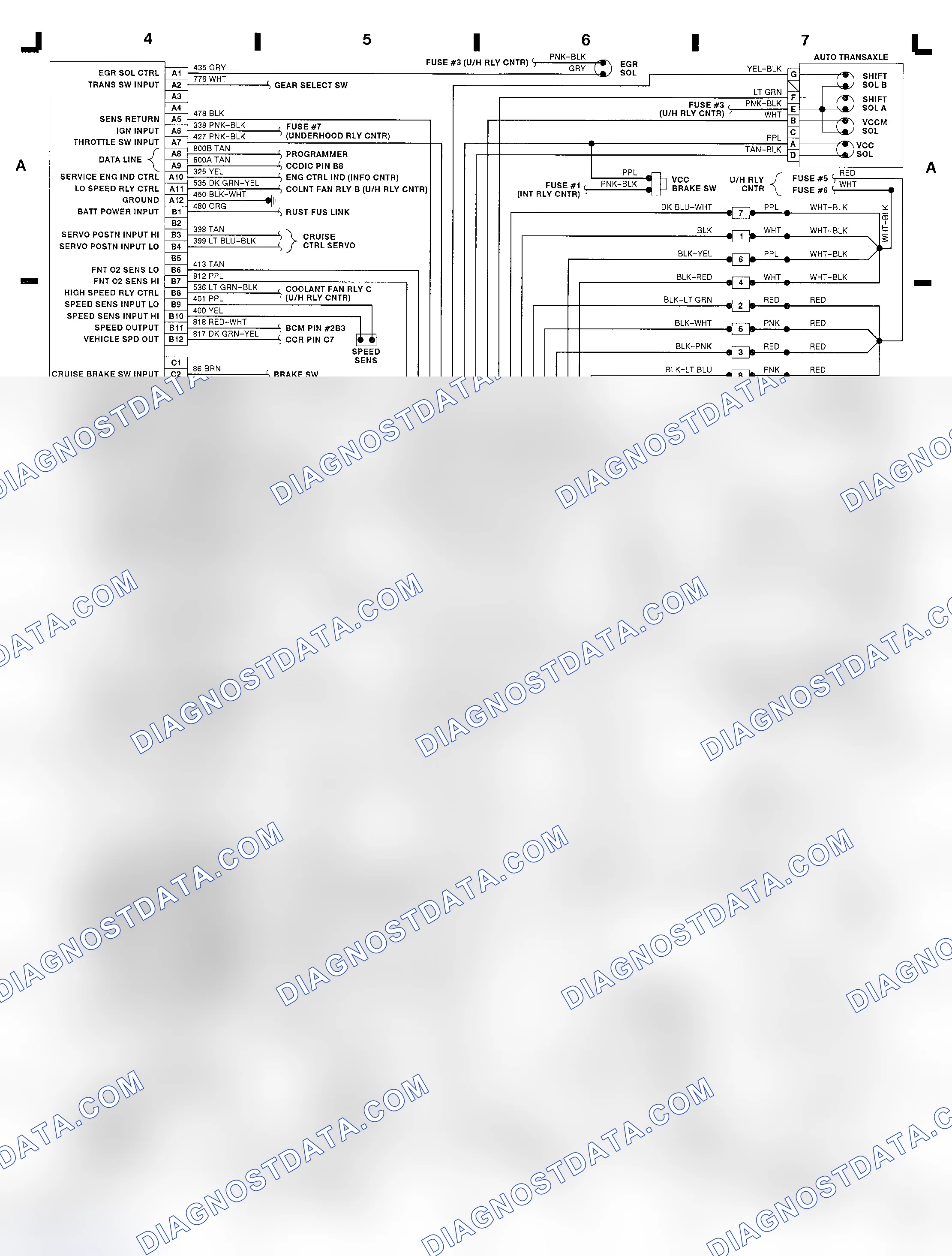 Scheme 39: 4.9L (VIN B) PCM Wiring Diagram (Eldorado & Seville)