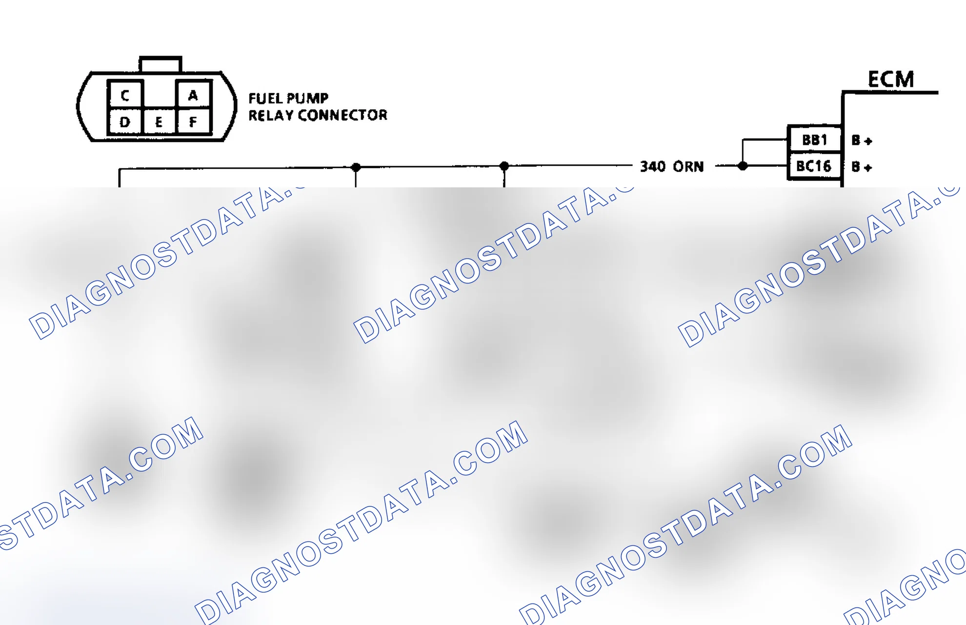 Scheme 196: Code 54, Schematic, Fuel Pump Voltage Low, "L" Body