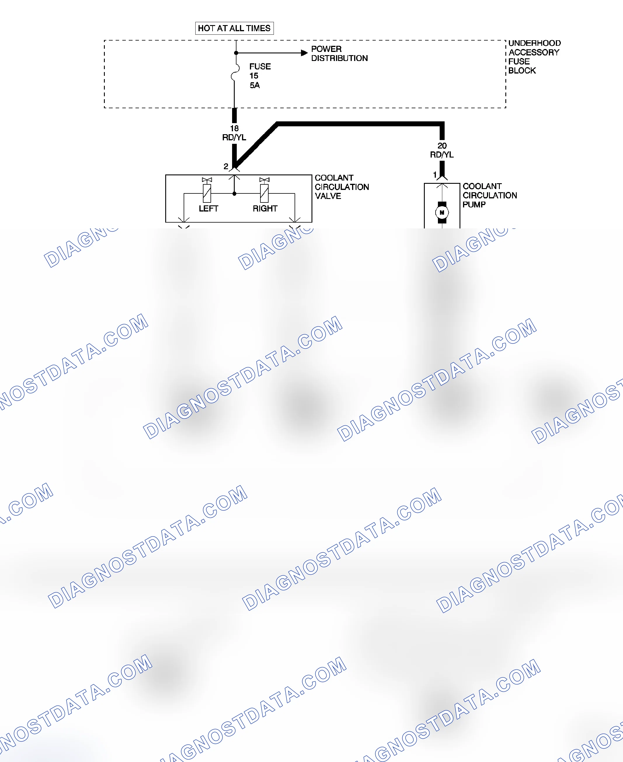 Scheme 40: 1416-00 COOLANT CIRCULATION PUMP CIRCUIT