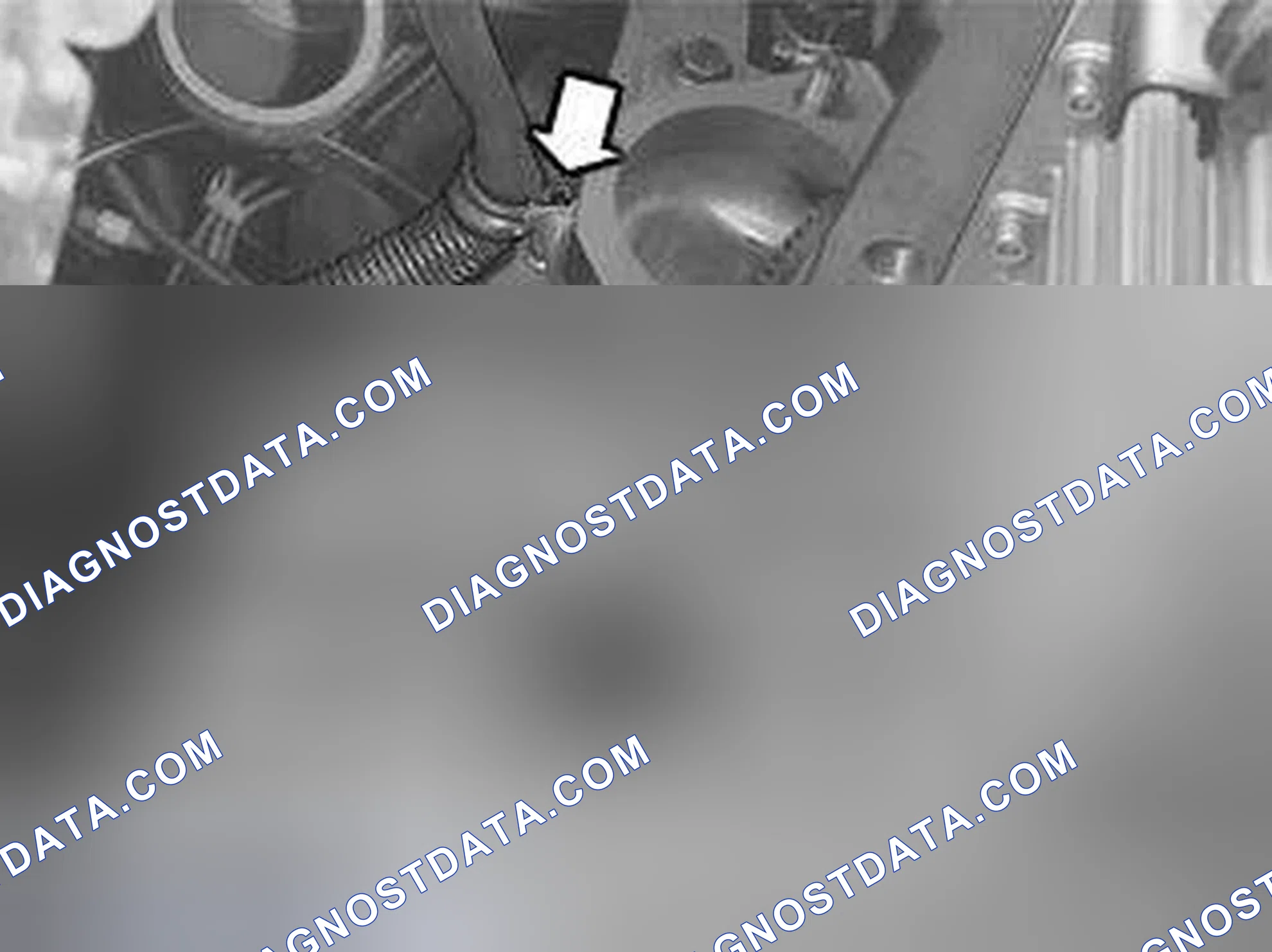 Scheme 1636: Installing the screw and clamp on the gearbox