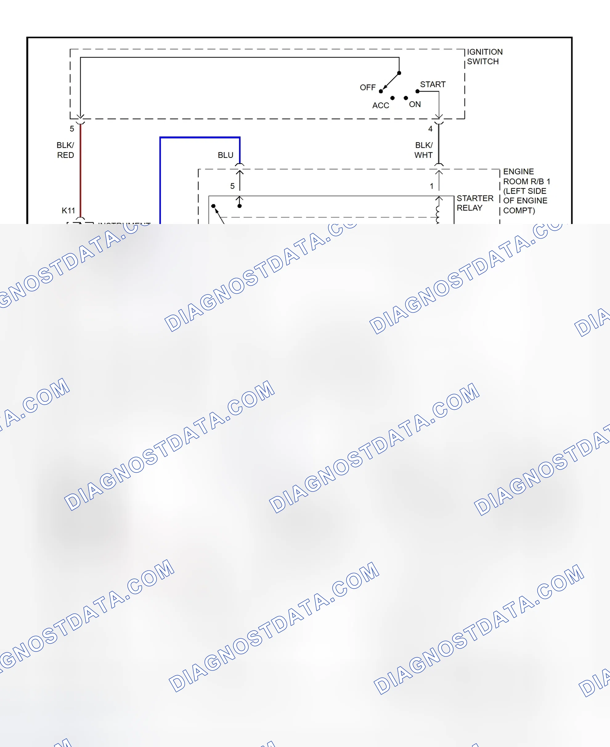 Fig. 23: Starting System Wiring Diagram (Celica)