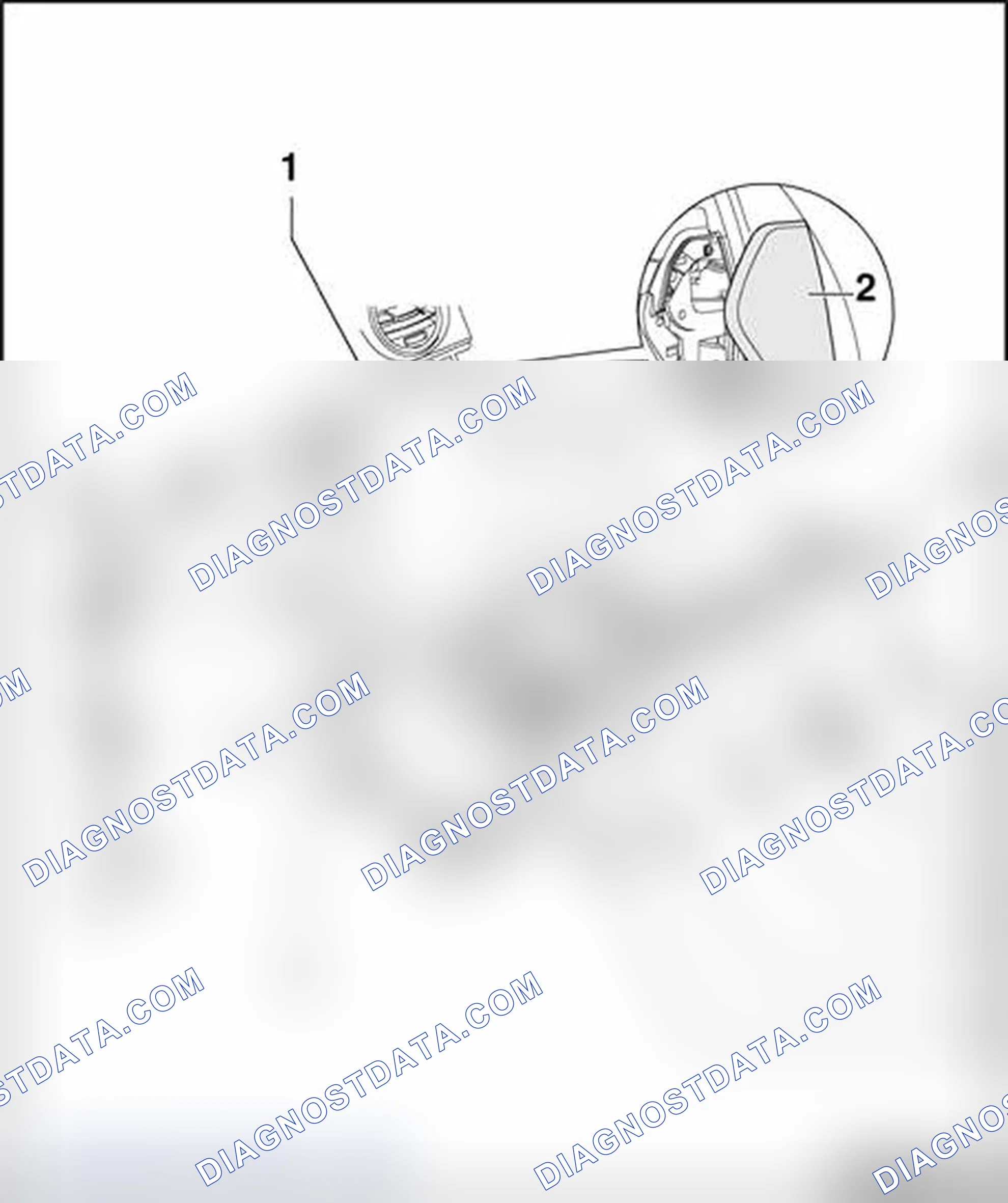 Scheme 5: Glove compartment (vehicles with knee bolster), assembly overview