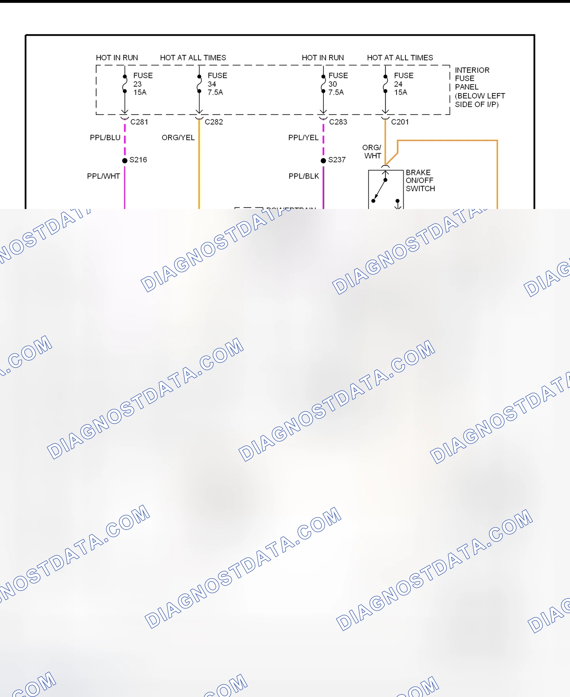 Scheme 84: Shift Interlock System Wiring Diagram (1997 Contour & Mystique)