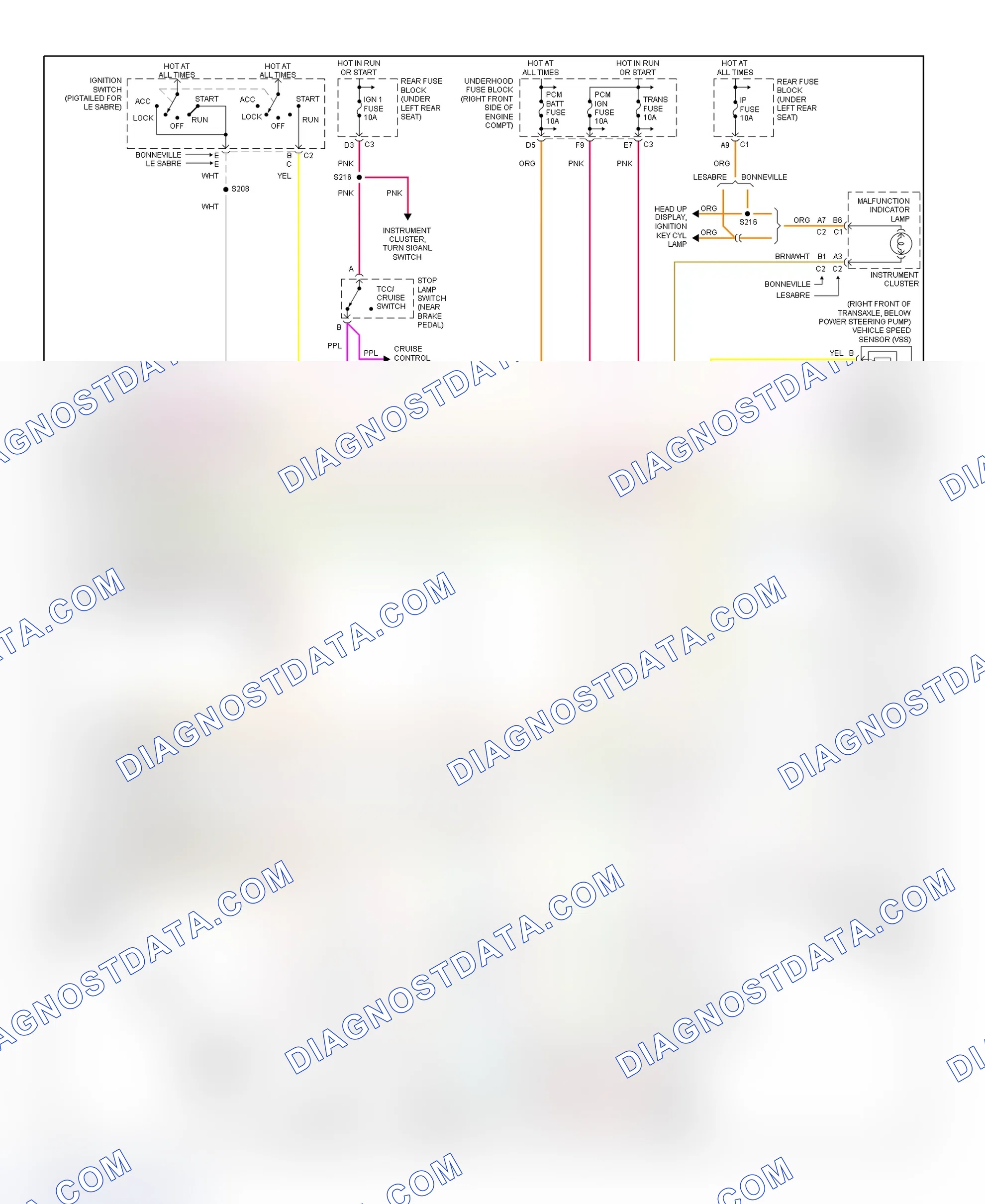 Scheme 272: Transaxle Electronic Control System Wiring Diagram (2001 Bonneville & LeSabre)