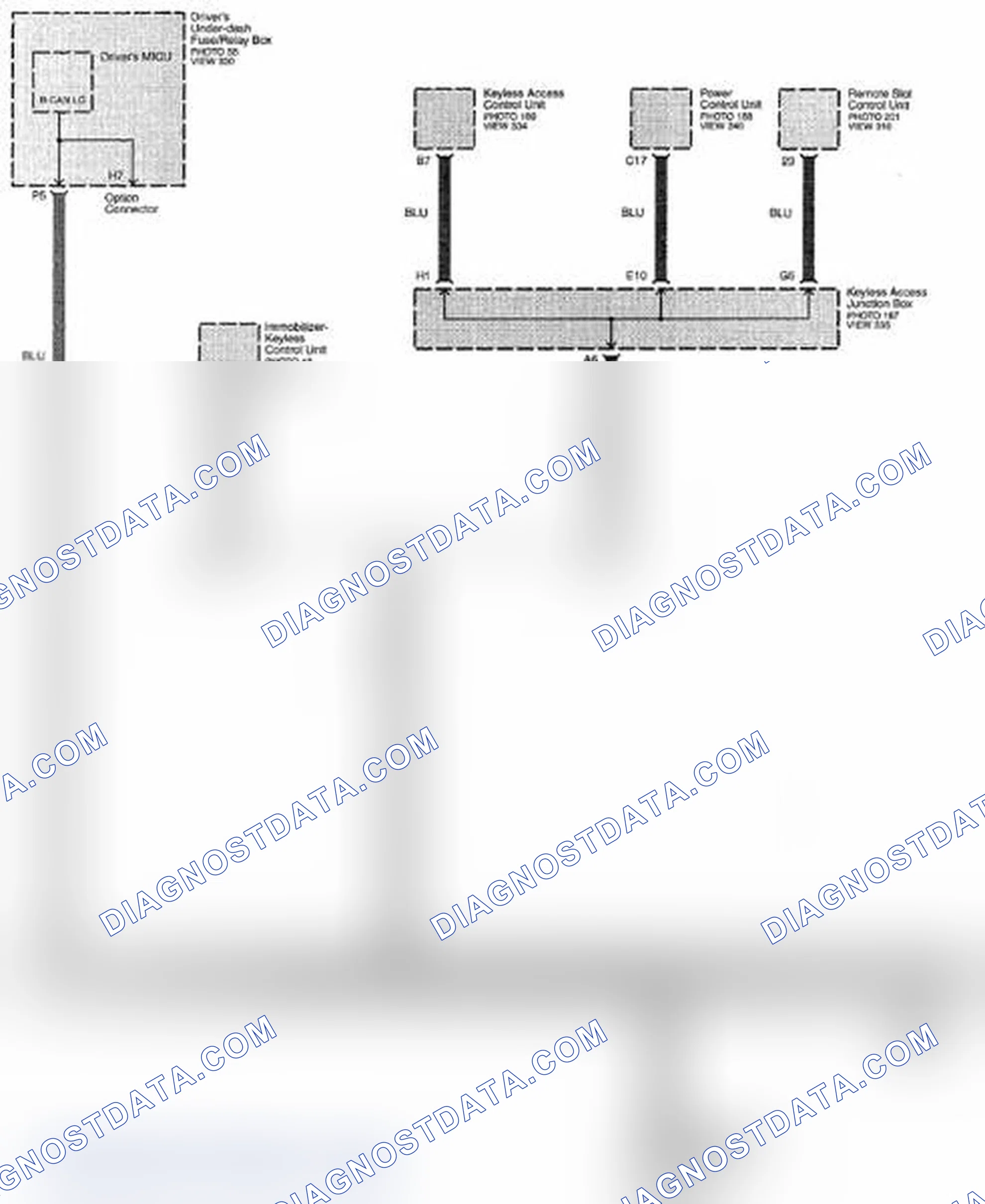 Scheme 286: Multiplex Integrated Control System Circuit Diagram - B-CAN Communication Line (Low) (Page 50-4)