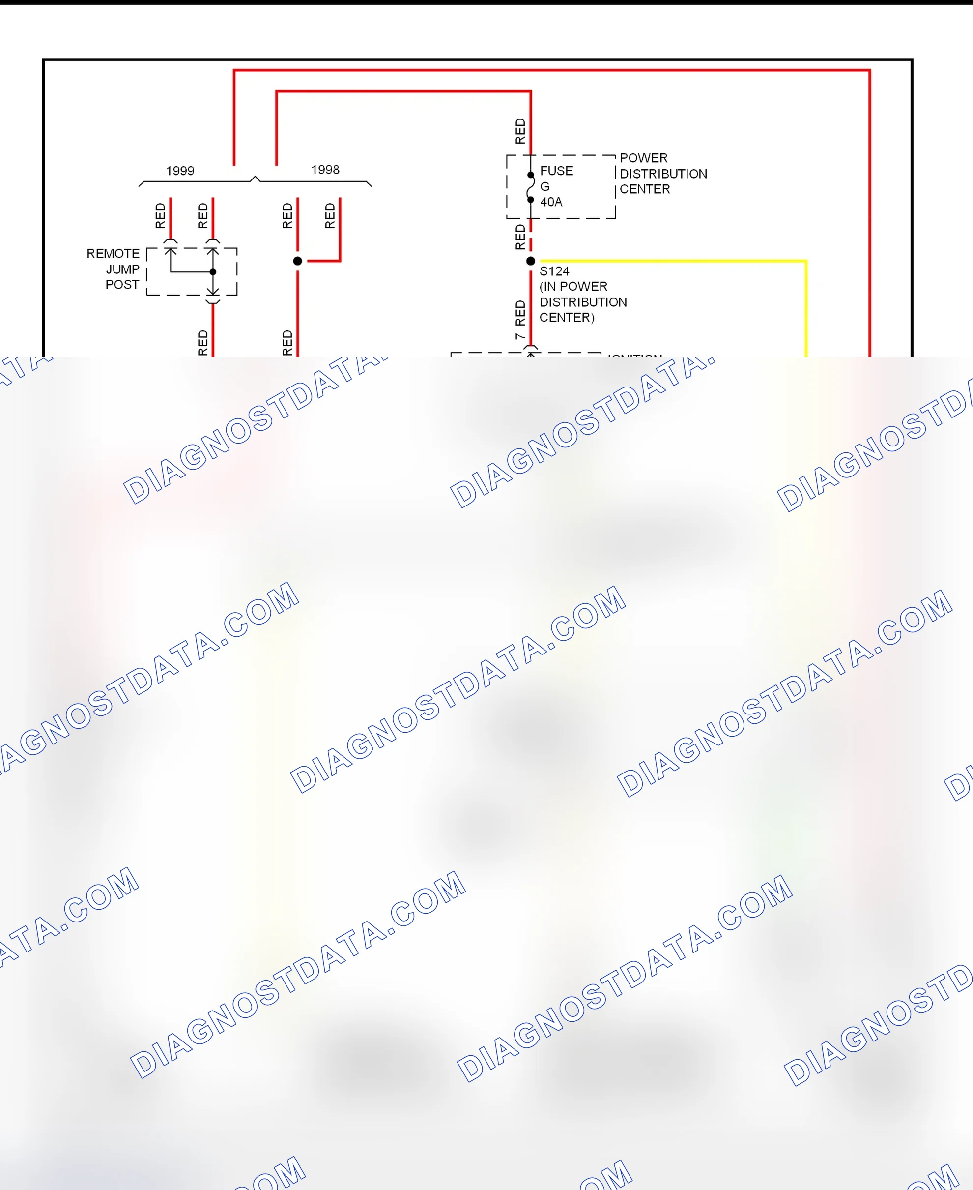 Fig. 6: Starting System Wiring Diagram (Concorde, Intrepid, LHS & 300M)