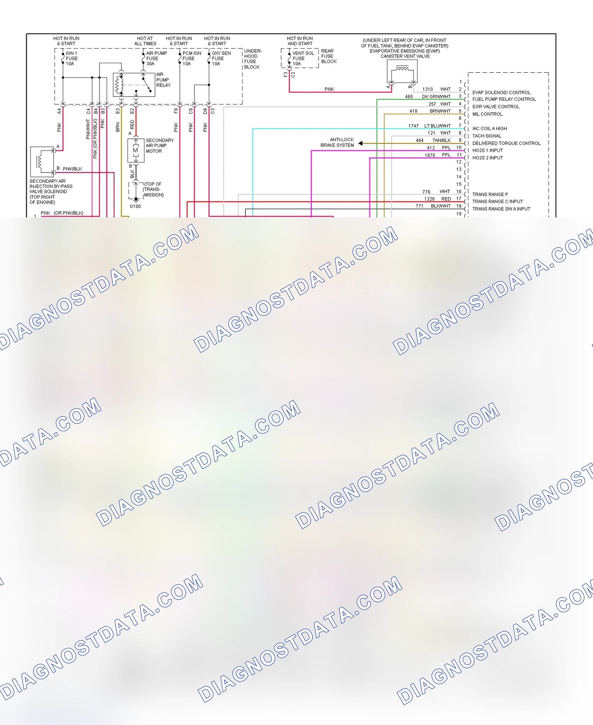 Scheme 88: PCM Wiring Diagram (Bonneville & LeSabre - 3.8L - 4 Of 4)