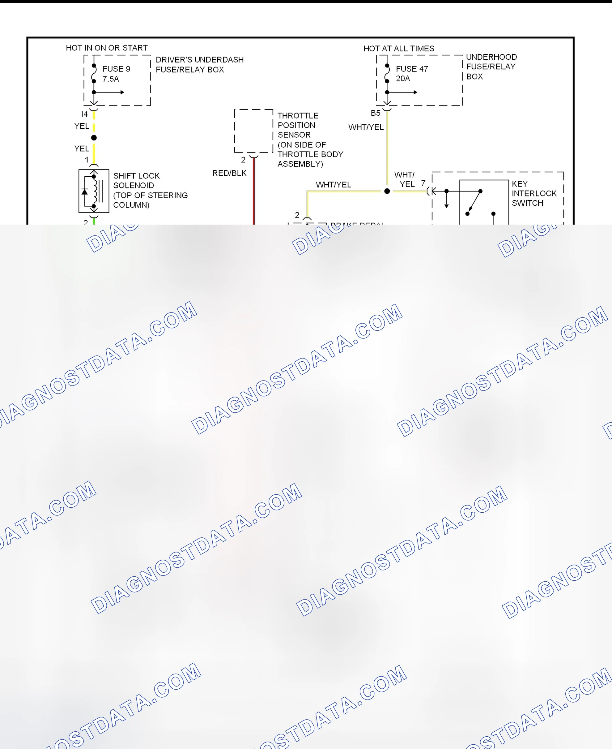 Scheme 69: Shift & Key Interlock System Wiring Diagram (Honda Odyssey)