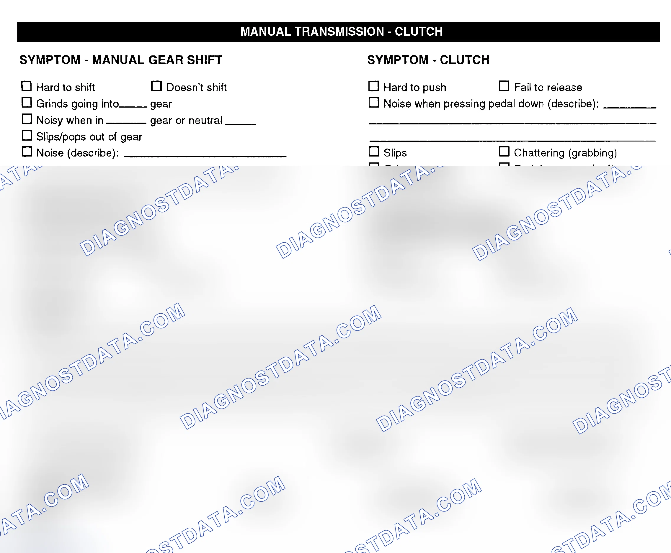 Scheme 10: Manual Transmission & Clutch