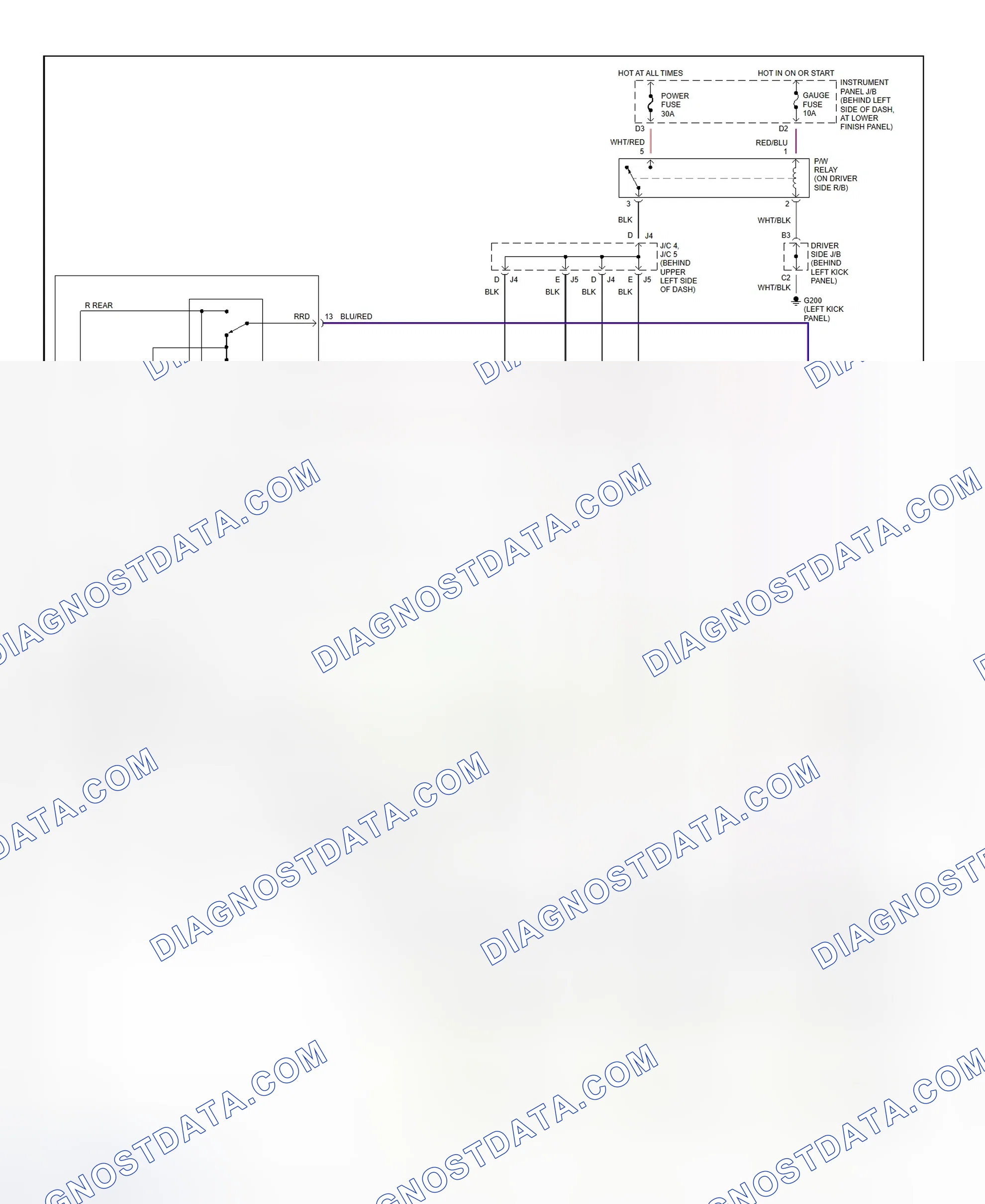 Scheme 24: Power Window System Wiring Diagram (Corolla)