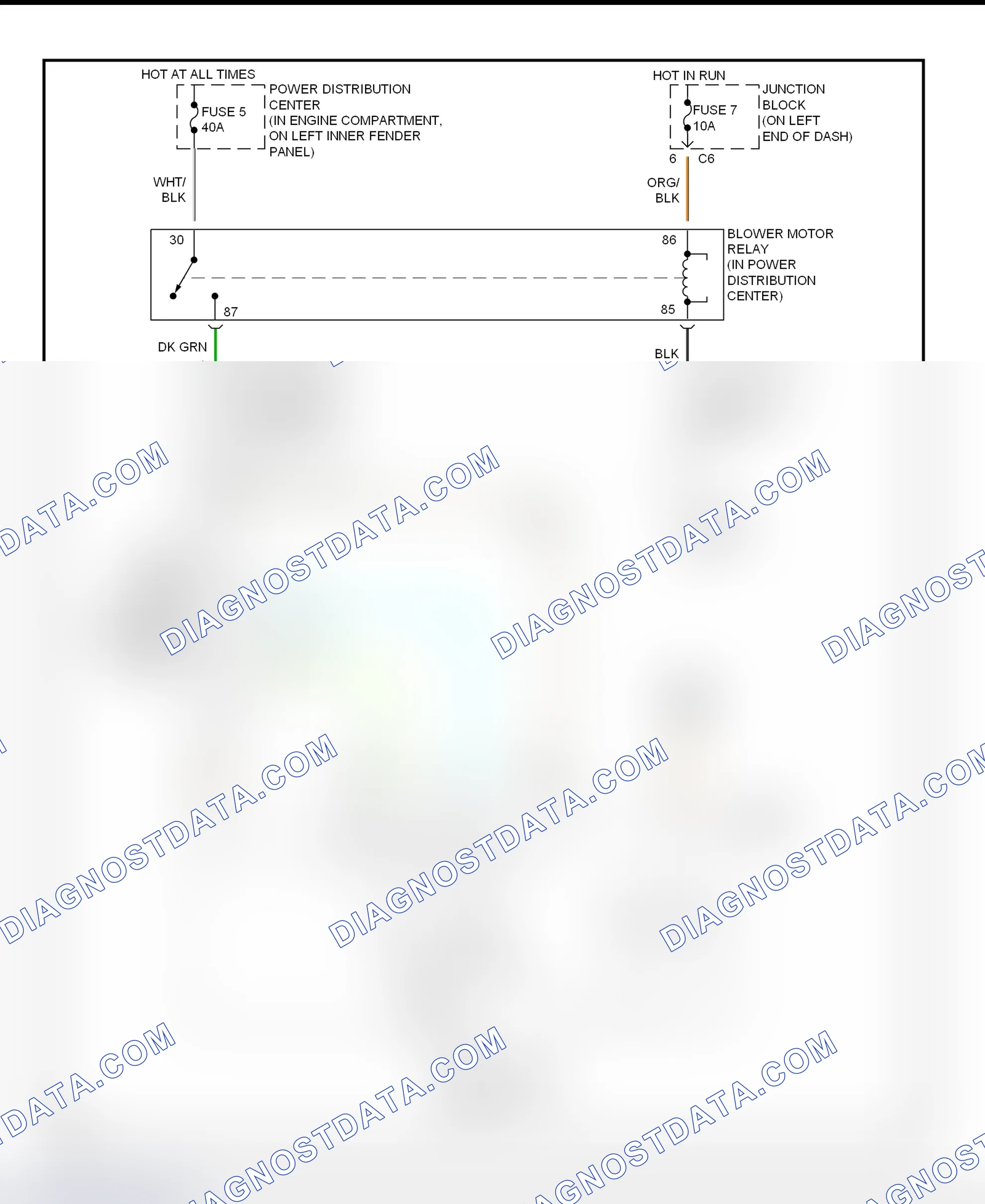 Fig. 17: Heater System Wiring Diagram (Dakota)