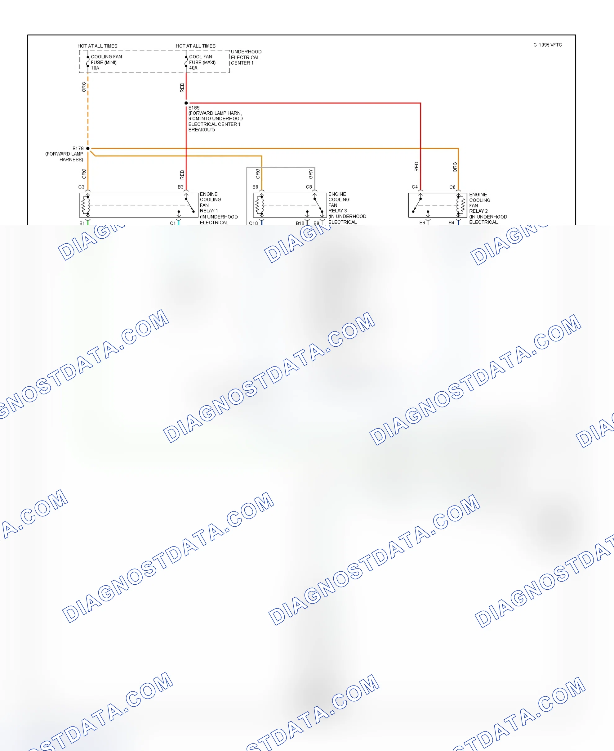 Scheme 27: Cooling Fan System Wiring Diagram (1999 Camaro & Firebird)