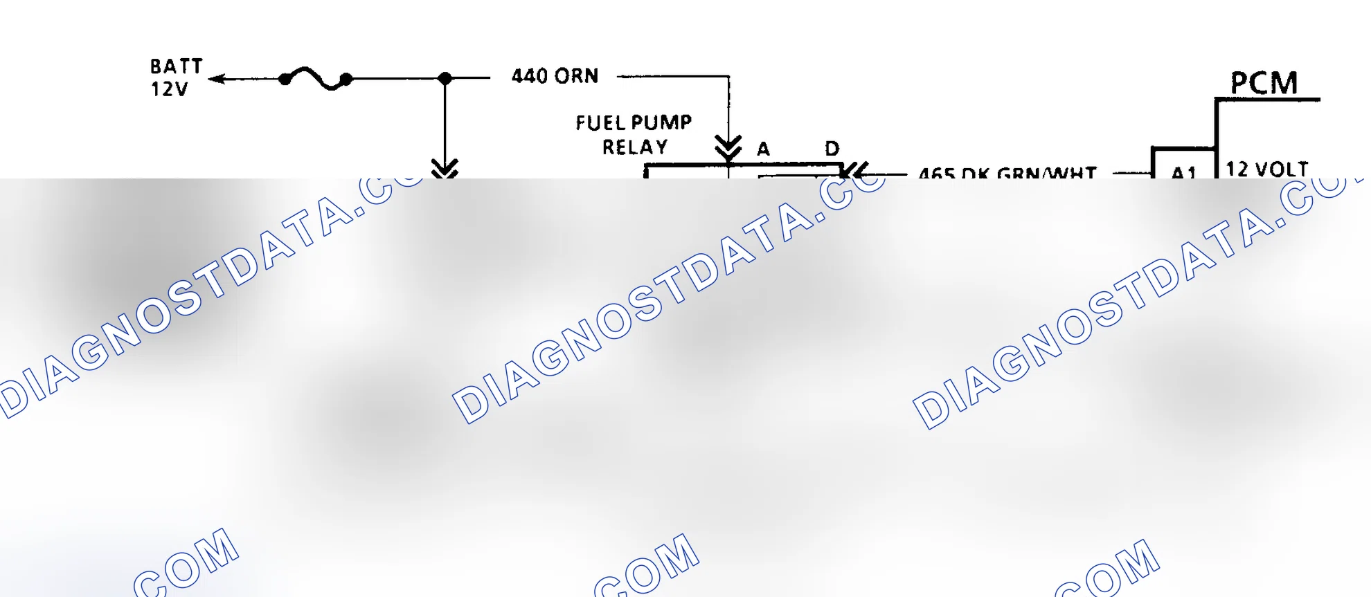 Scheme 65: Code 54 Schematic (All Models W/4L80-E Trans. Except G Series) Fuel Pump Circuit