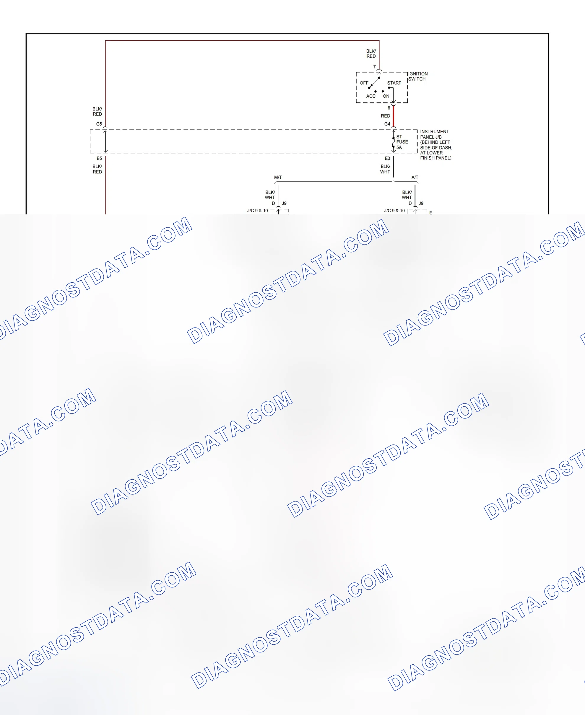 Fig. 24: Starting System Wiring Diagram (Corolla)