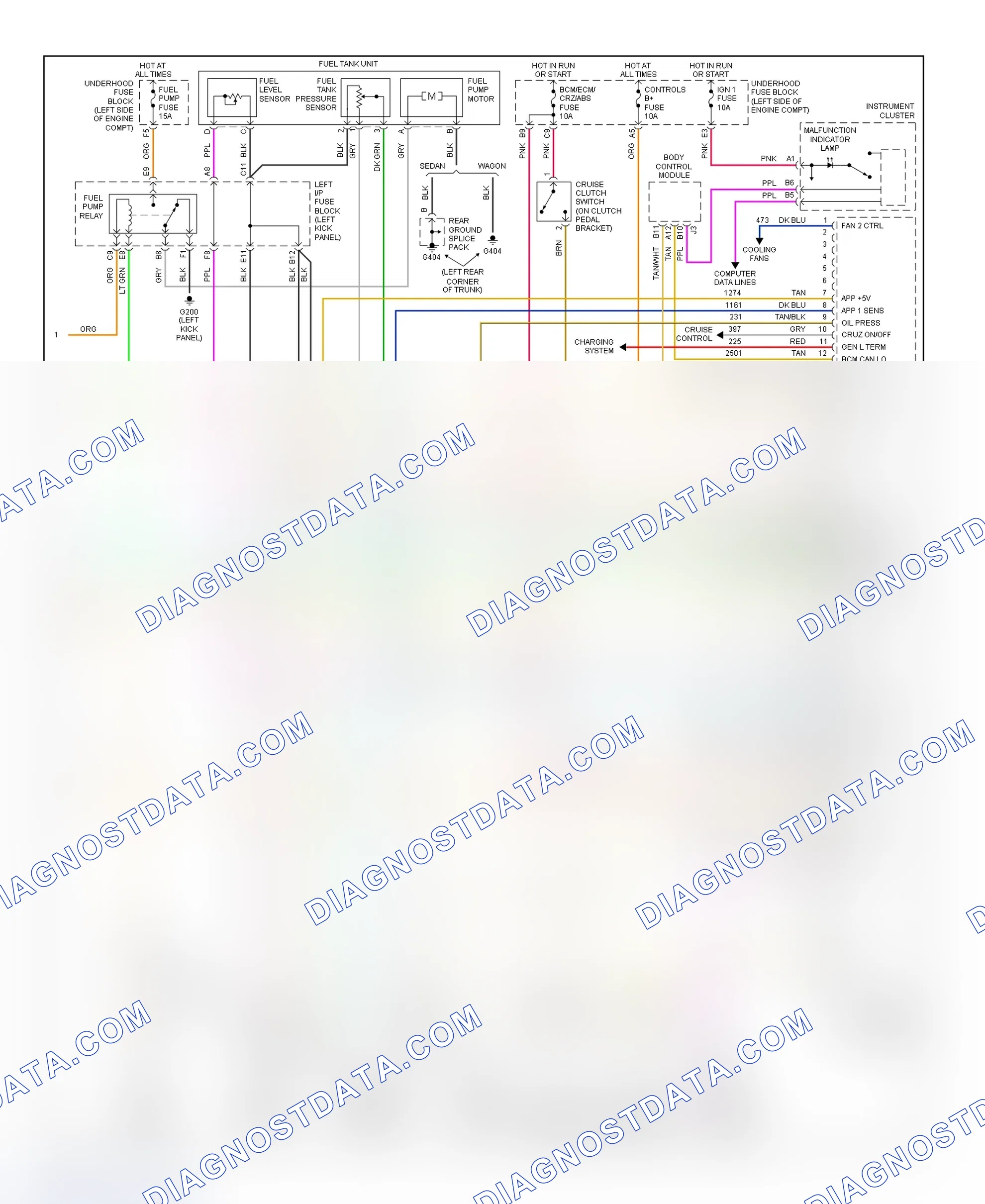 Scheme 165: PCM Wiring Diagram (Saturn LS2 & LW2 - 3.0L - 3 Of 3)