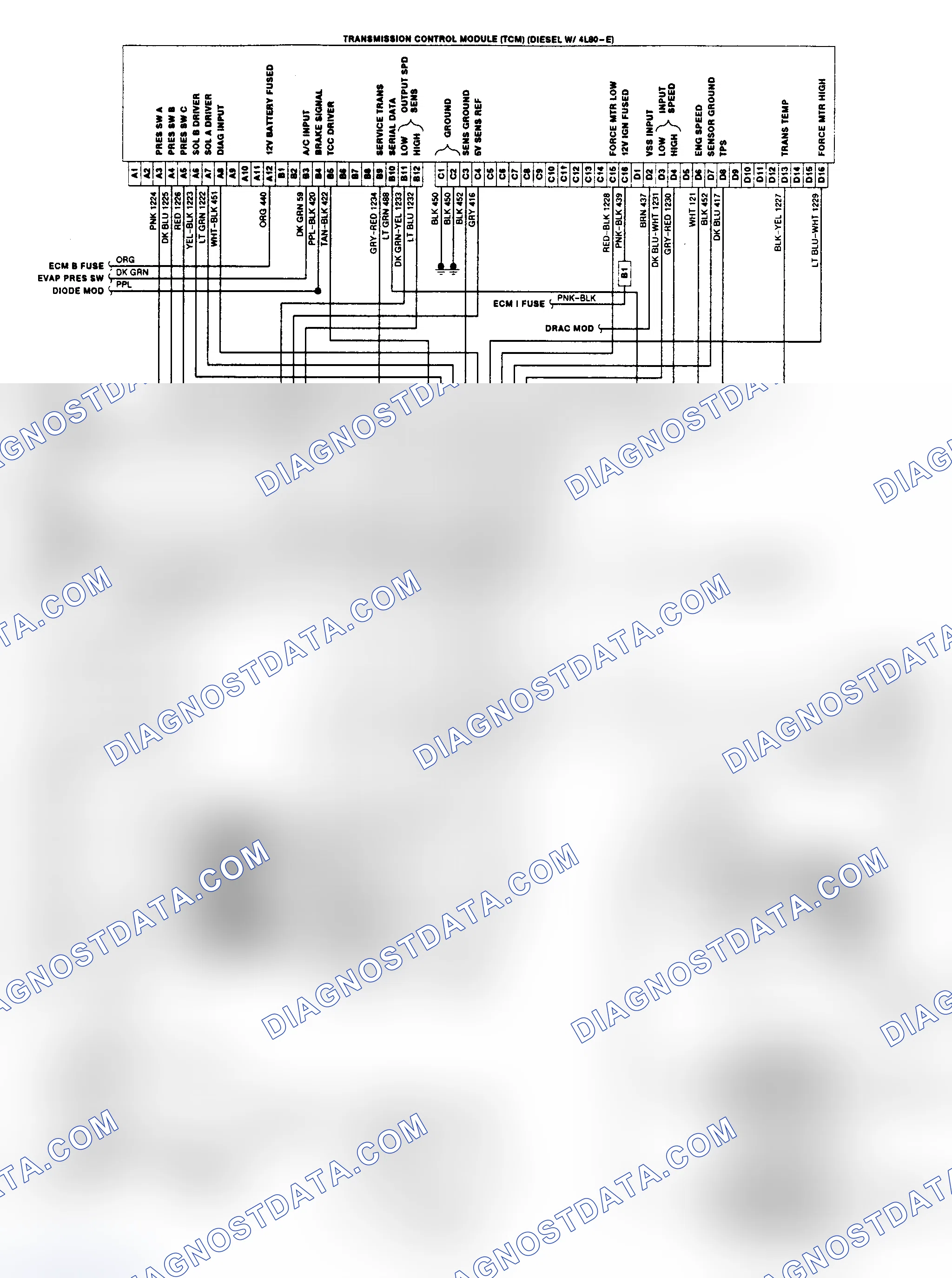 Scheme 20: Wiring Diagram ("R/V" Series 6.2L Diesel w/ 4L80-E Trans.)