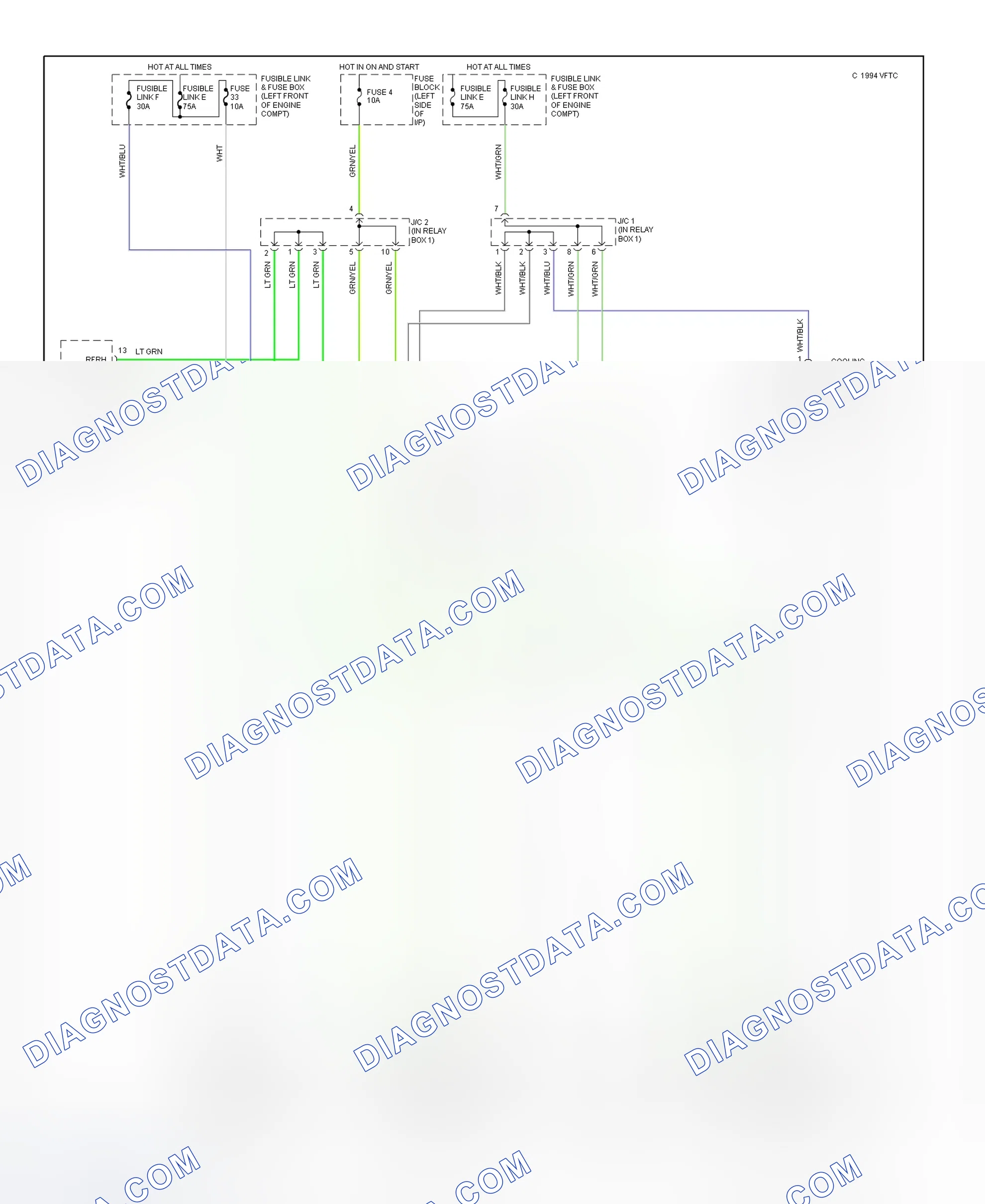 Scheme 1: Electric Cooling Fan Schematic (1995-96 Altima)