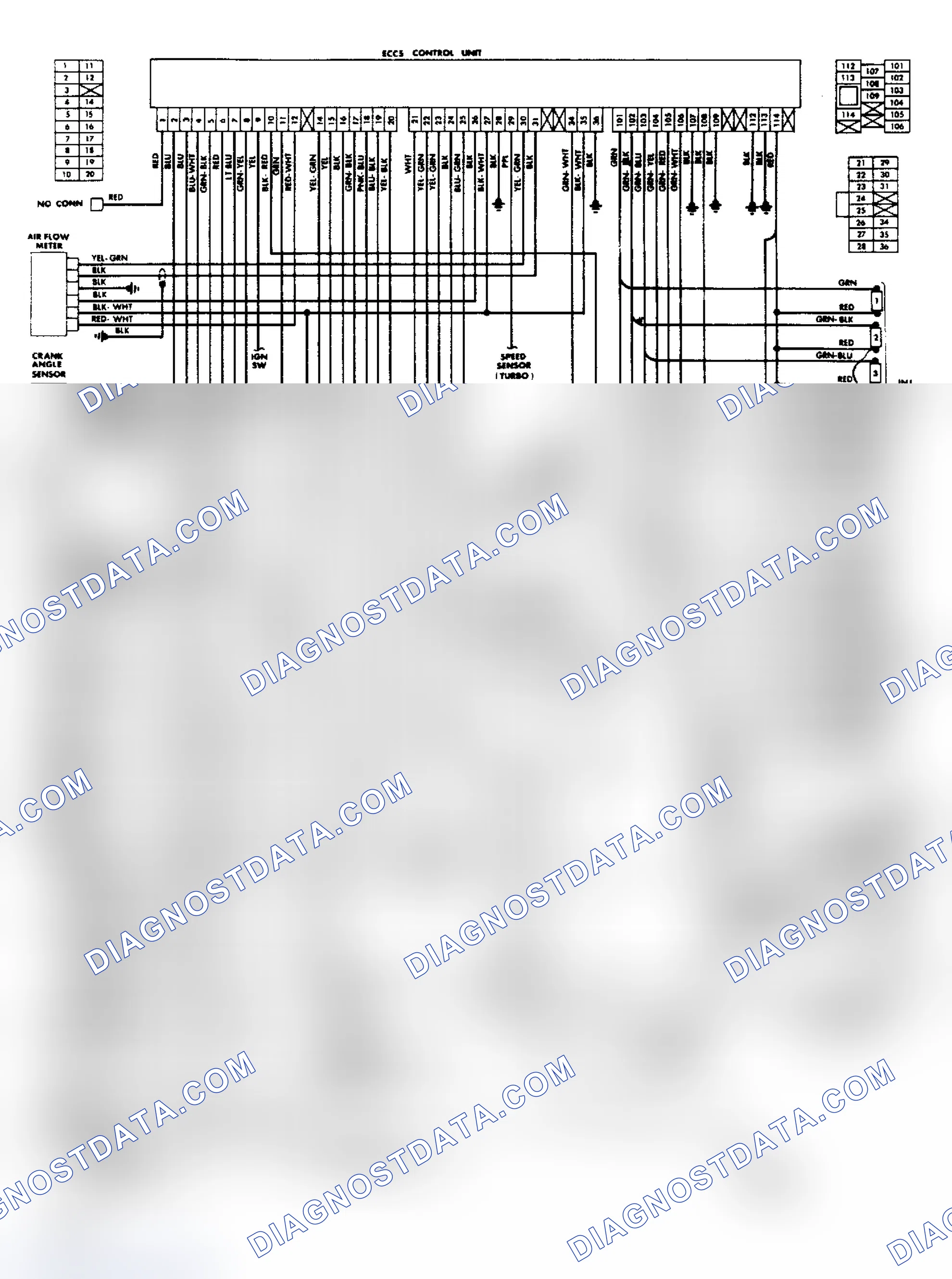 Scheme 43: ECCS Wiring Diagram (300ZX & 300ZX Turbo)
