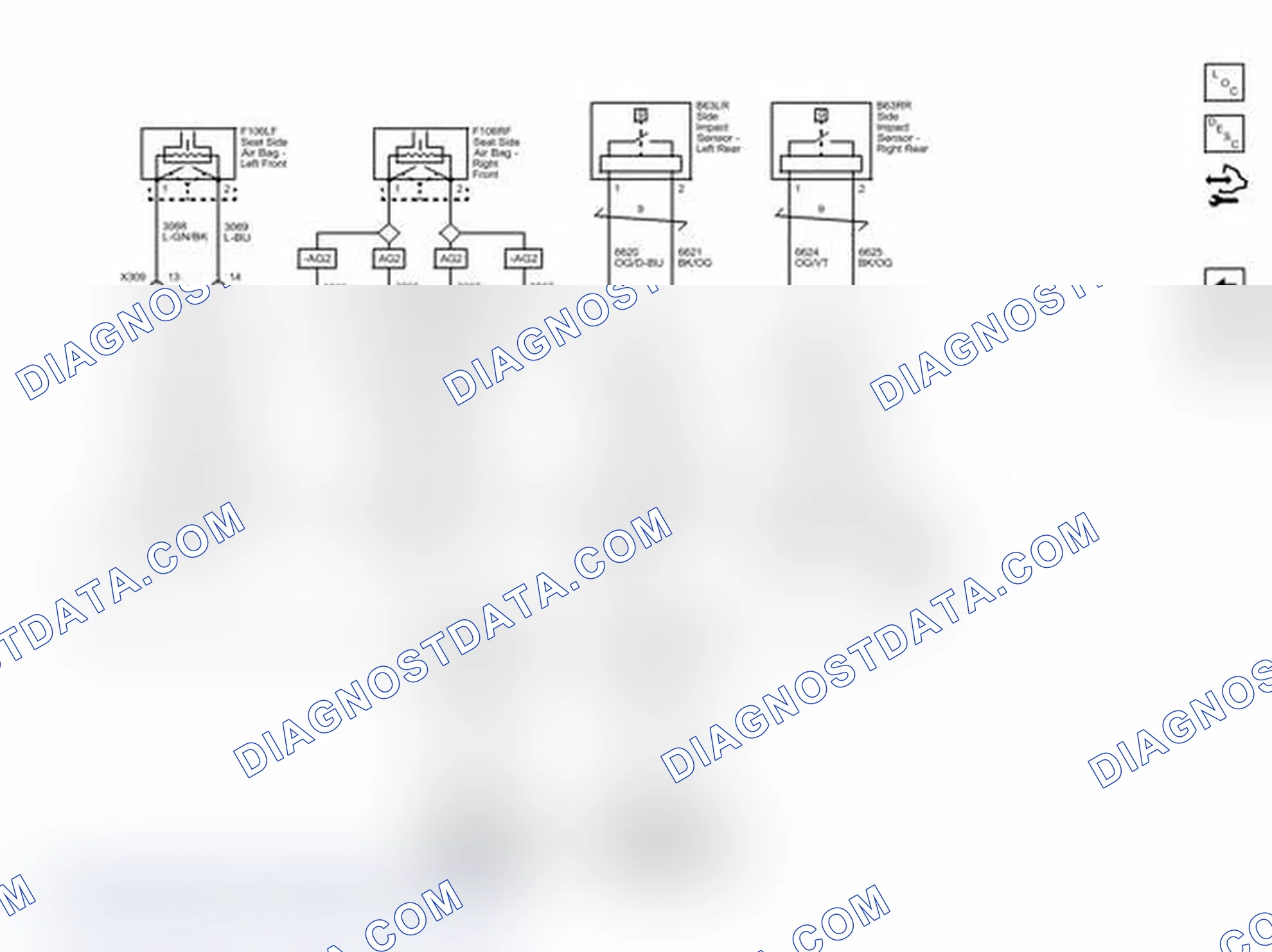 Scheme 3: Rear Side Impact Sensors and Roof Rail Air Bags