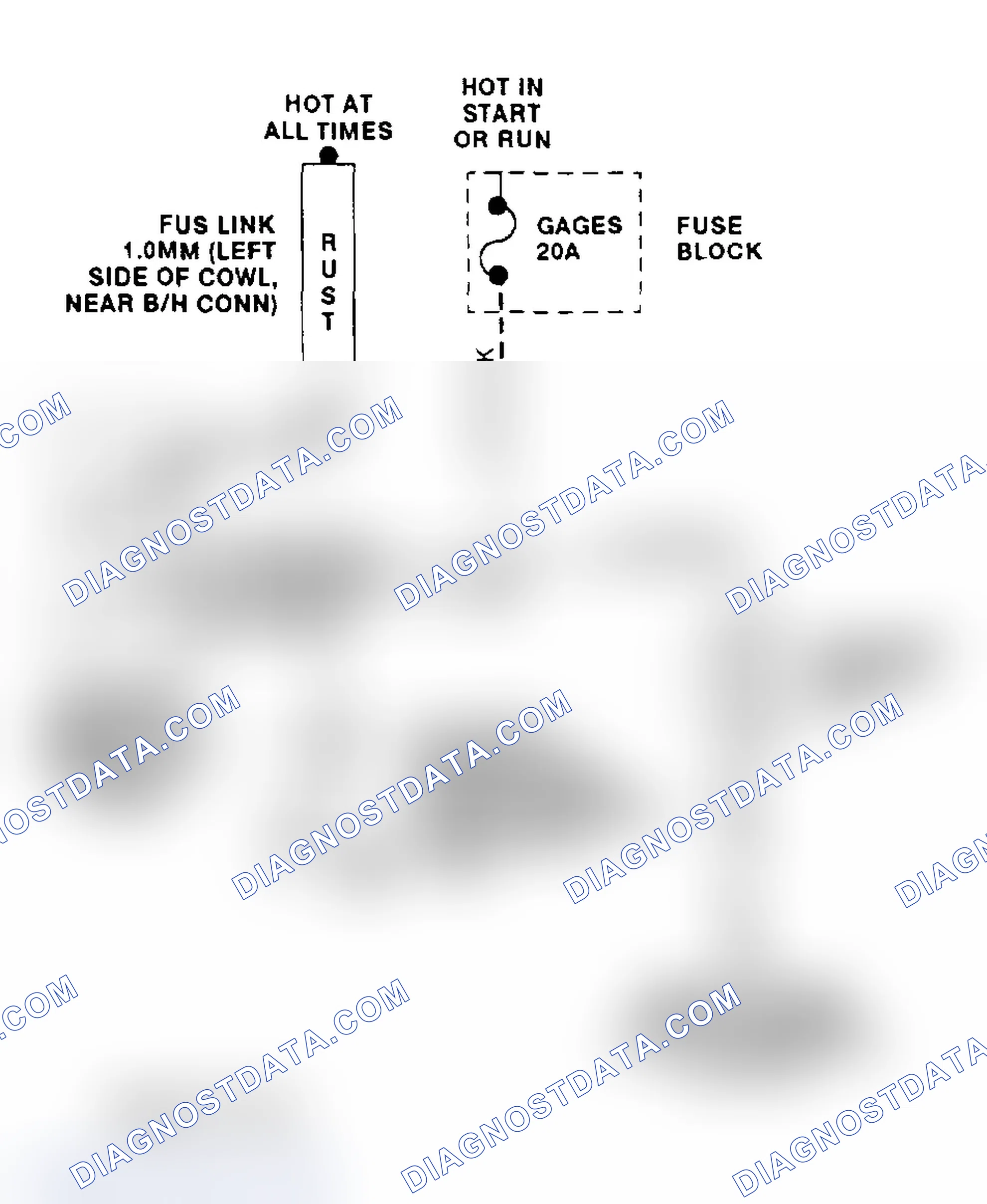 Scheme 5: Cooling Fan Circuit Wiring Diagram ("G" Series - 7.4L VIN N)