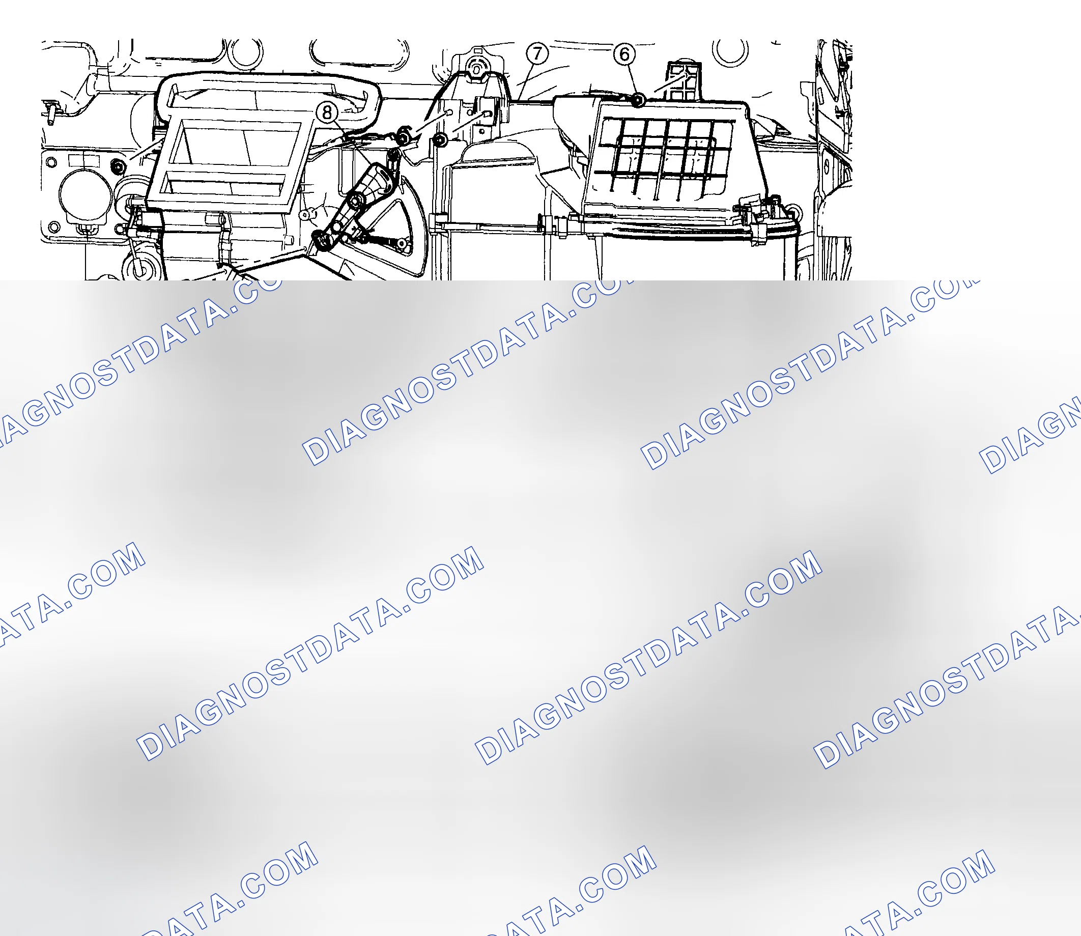 Scheme 85: HEATER CORE AND EVAPORATOR CORE HOUSING