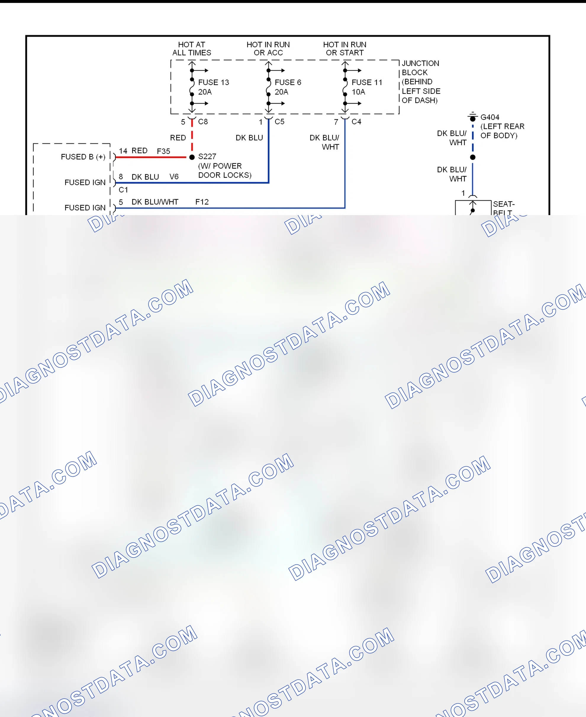 Fig. 6: Warning Systems Wiring Diagram (Durango)