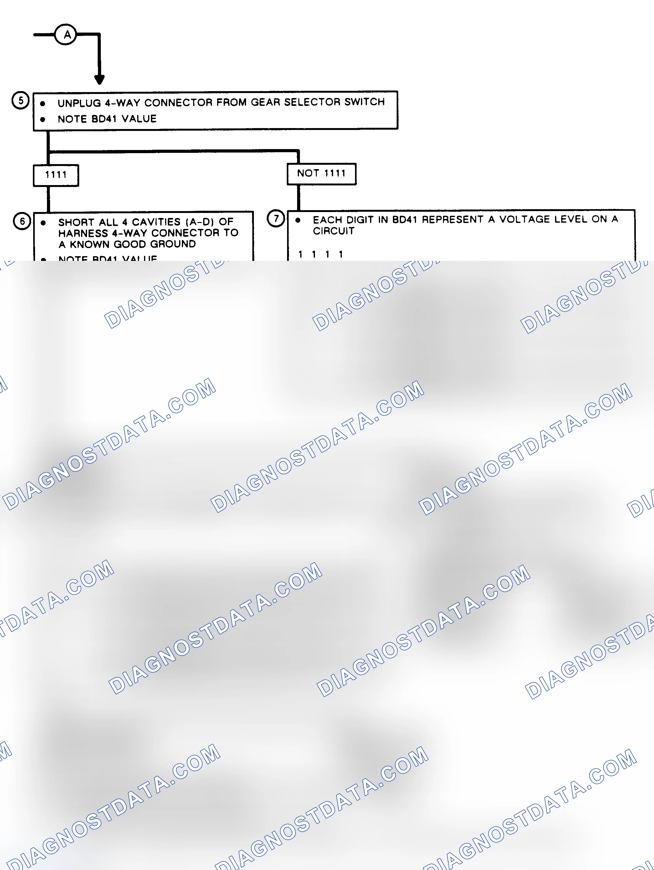 Scheme 242: Code B127: Flow Chart Gear Selector Switch Circuit (2 of 3)