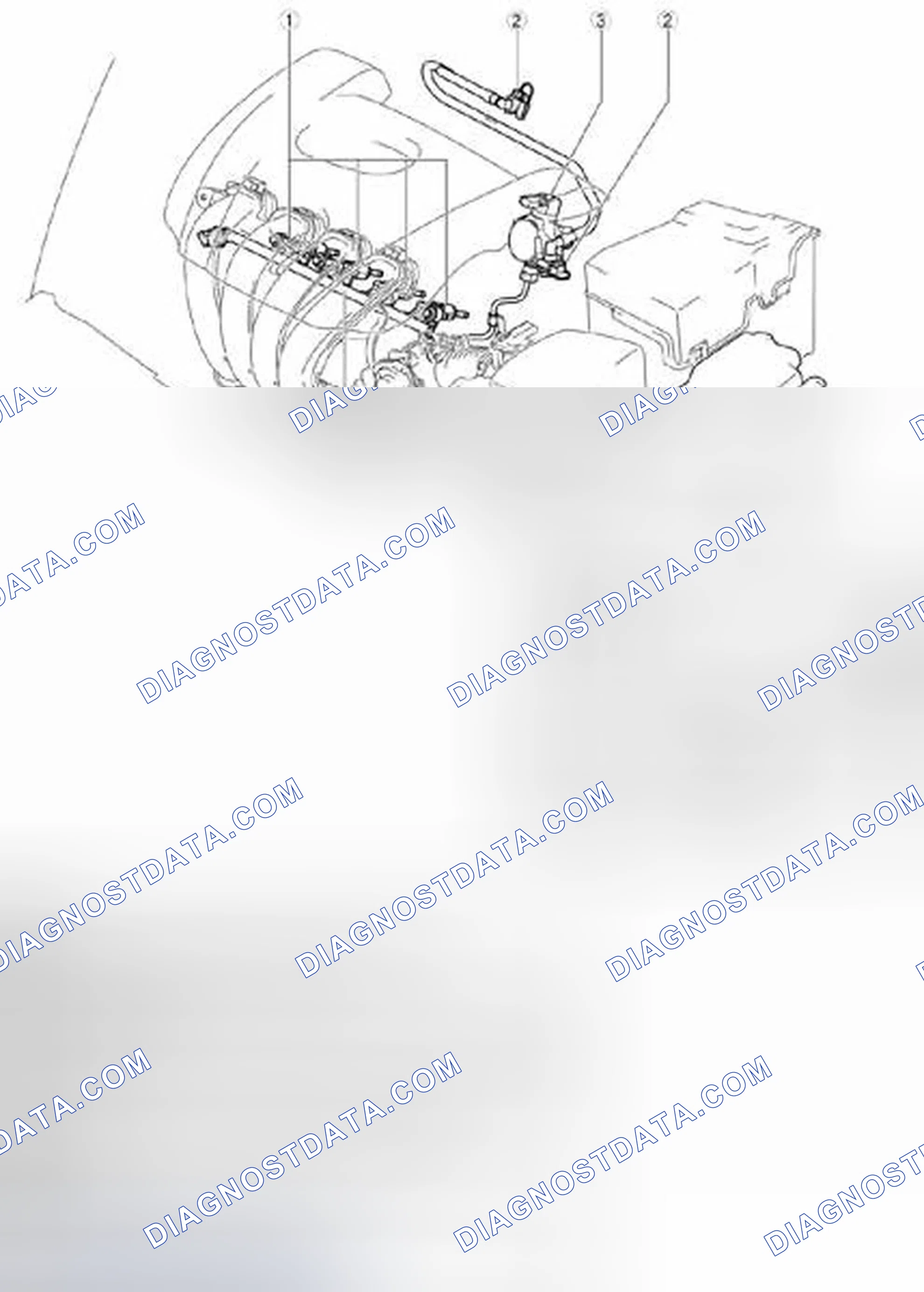 Scheme 96: Identifying Fuel System Components Location - Engine Compartment Side