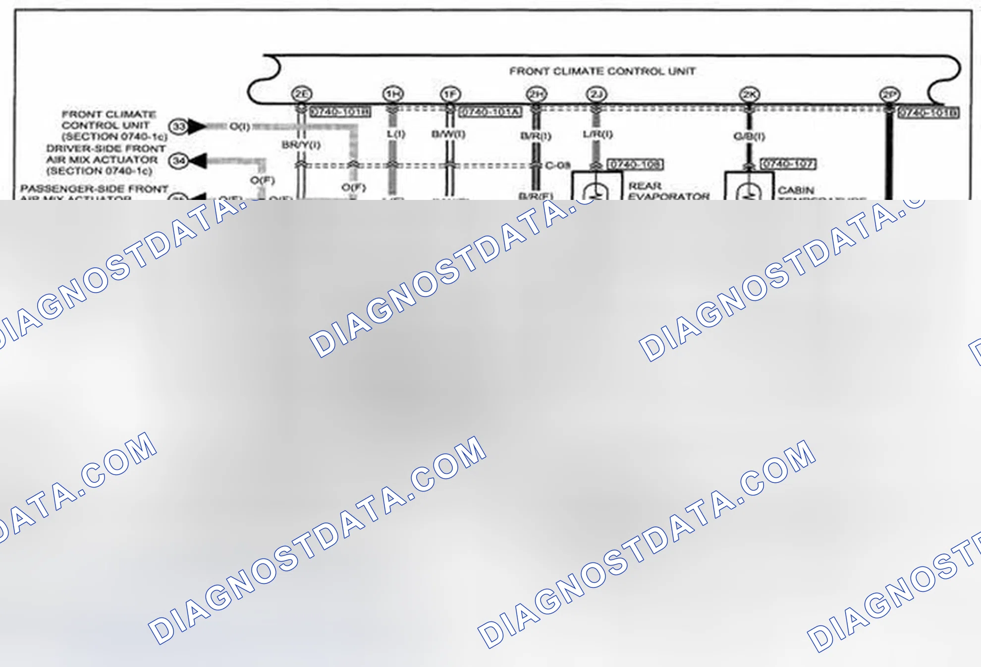 Scheme 136: Heater And Air Conditioner System Wiring Diagram - 0740-1b (1 Of 2)