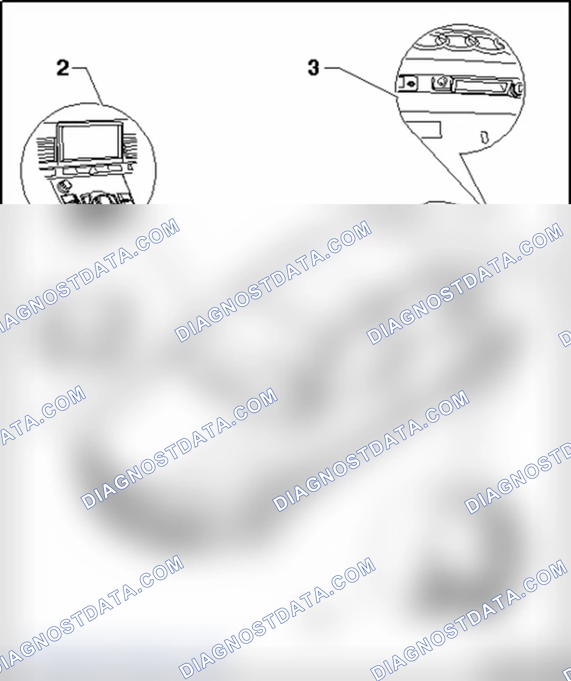 Scheme 191: Rear view camera system component locations, general overview