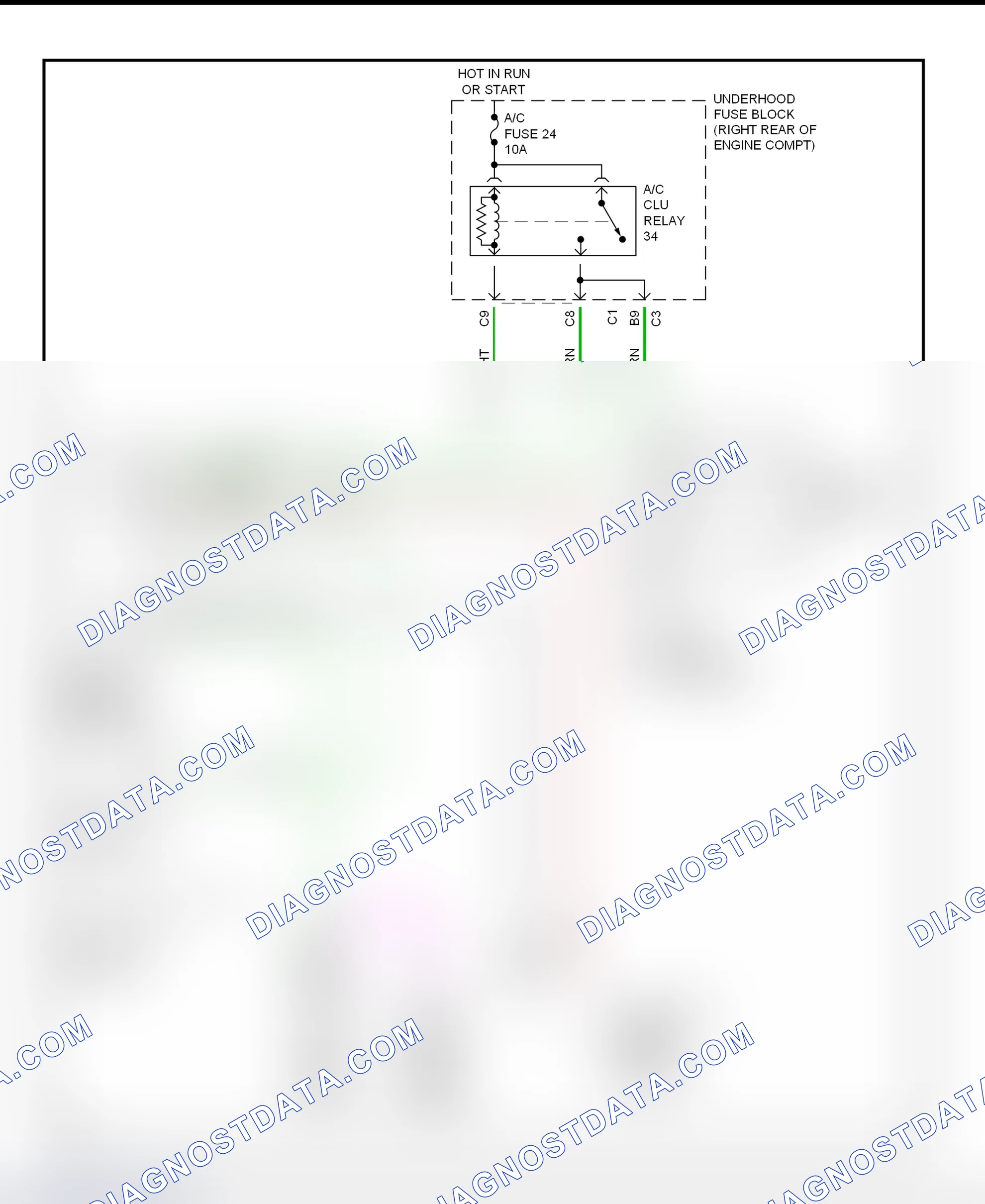 Scheme 51: A/C Compressor Clutch Control Circuit Wiring Diagram (2000-01 Corvette)