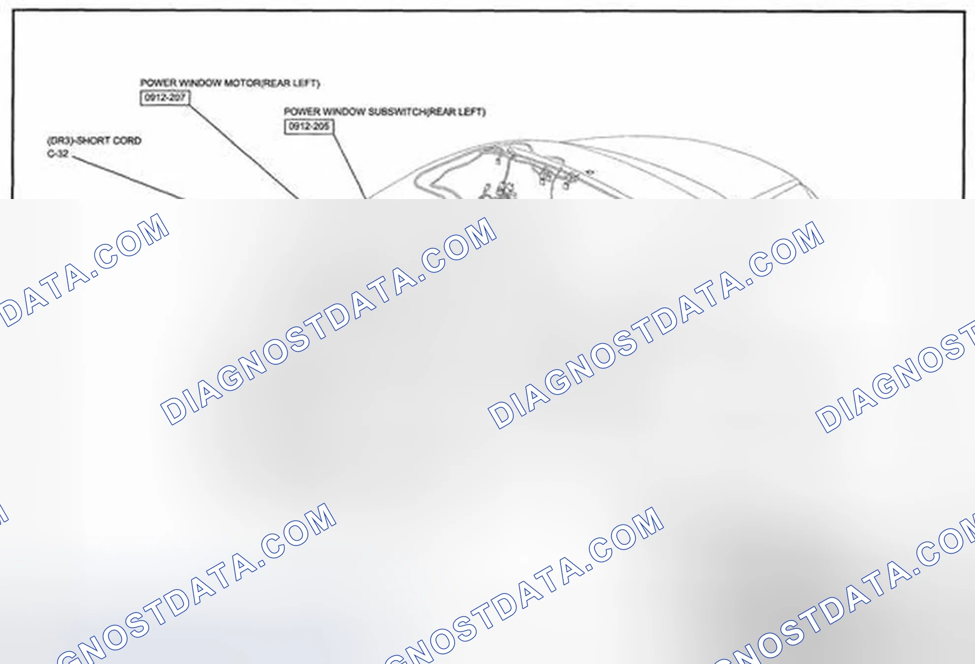 Scheme 175: Power Window System Wiring Diagram - 0912-2f (2 Of 2)