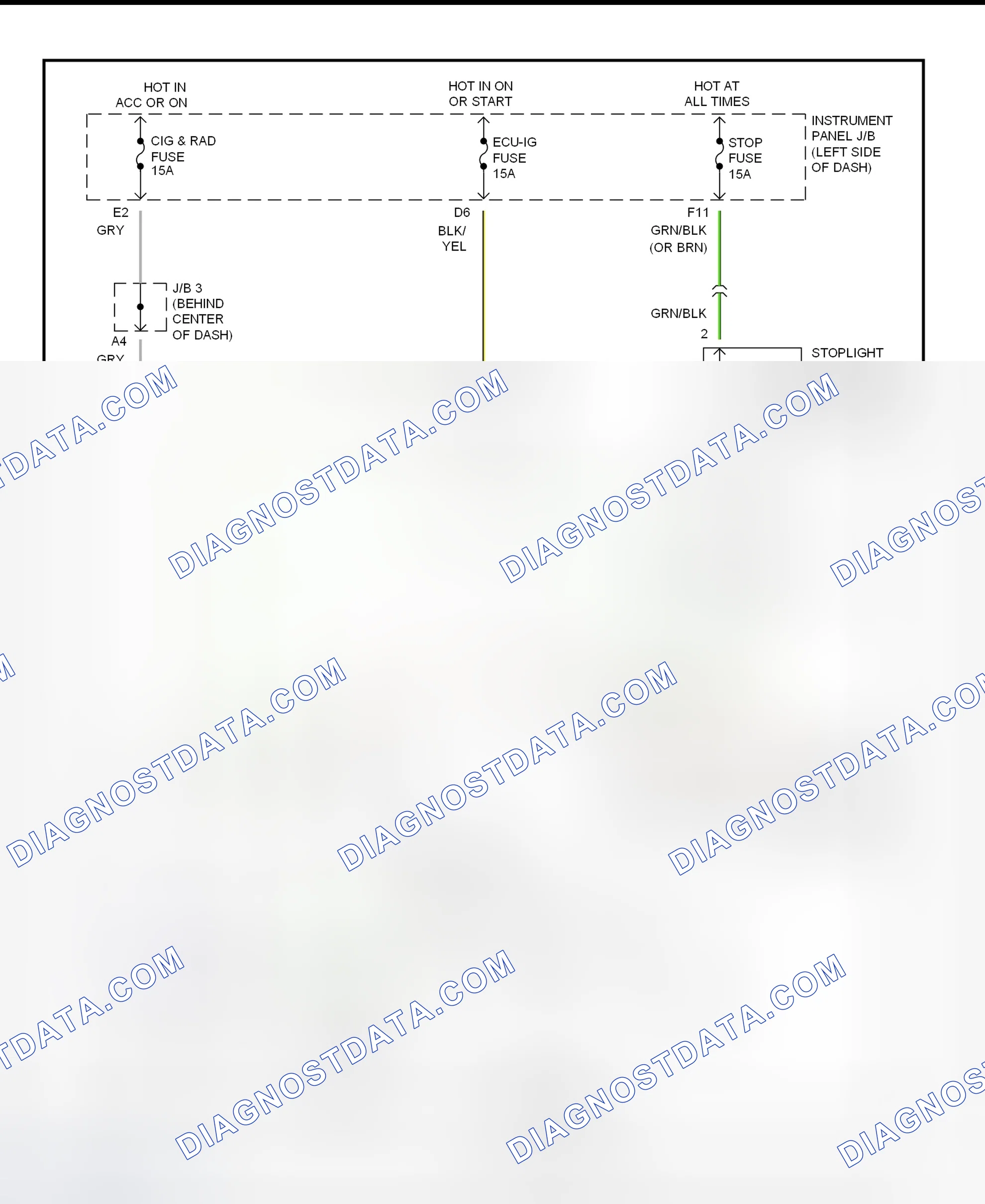 Scheme 12: Shift Interlock System Wiring Diagram (1995-96 Celica)