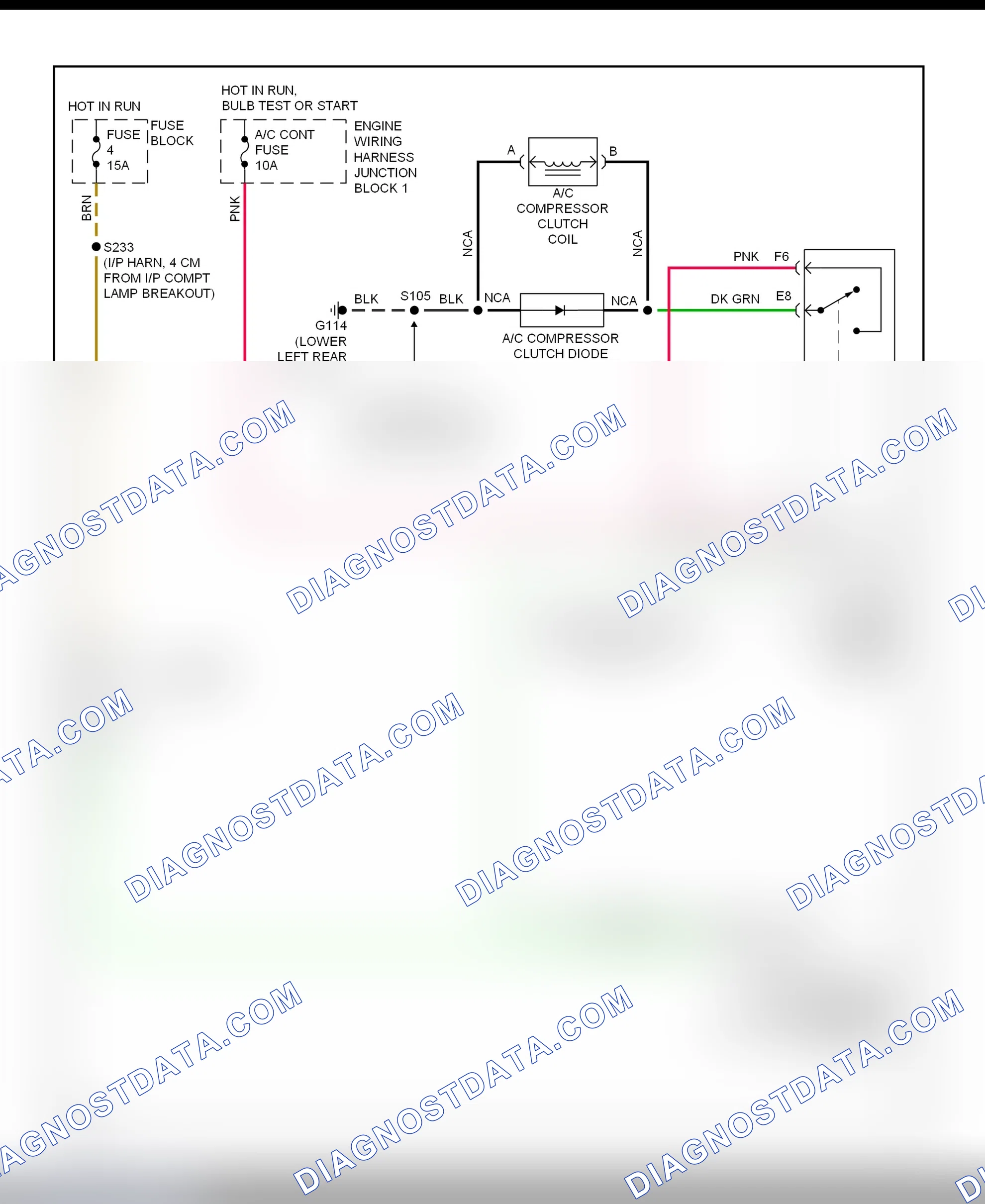 Scheme 32: A/C Compressor Clutch Control Circuit Wiring Diagram (2000-01 Lumina)