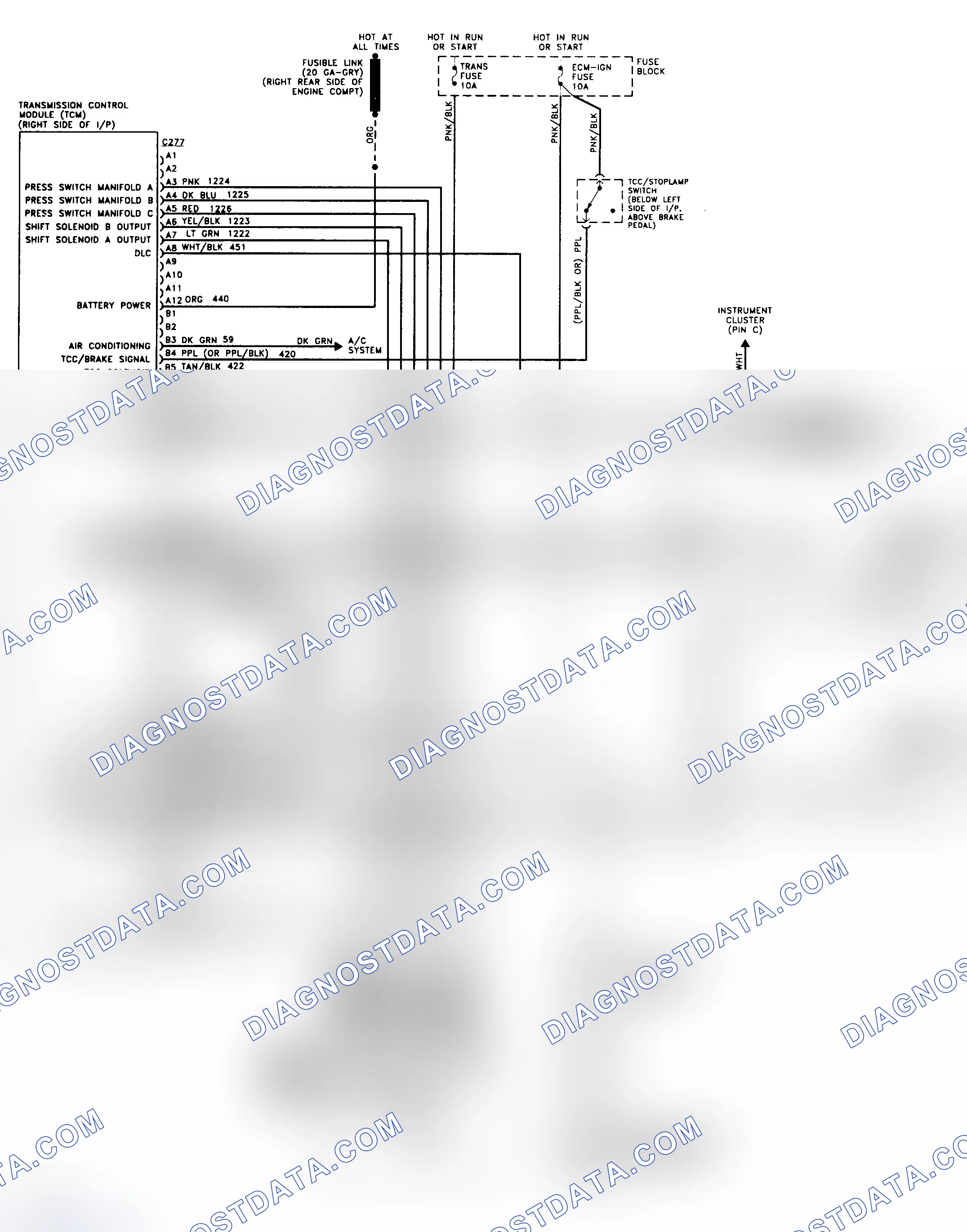 Scheme 344: 4L80-E Wiring Diagram (1993 "C" & "K" Series - Diesel)