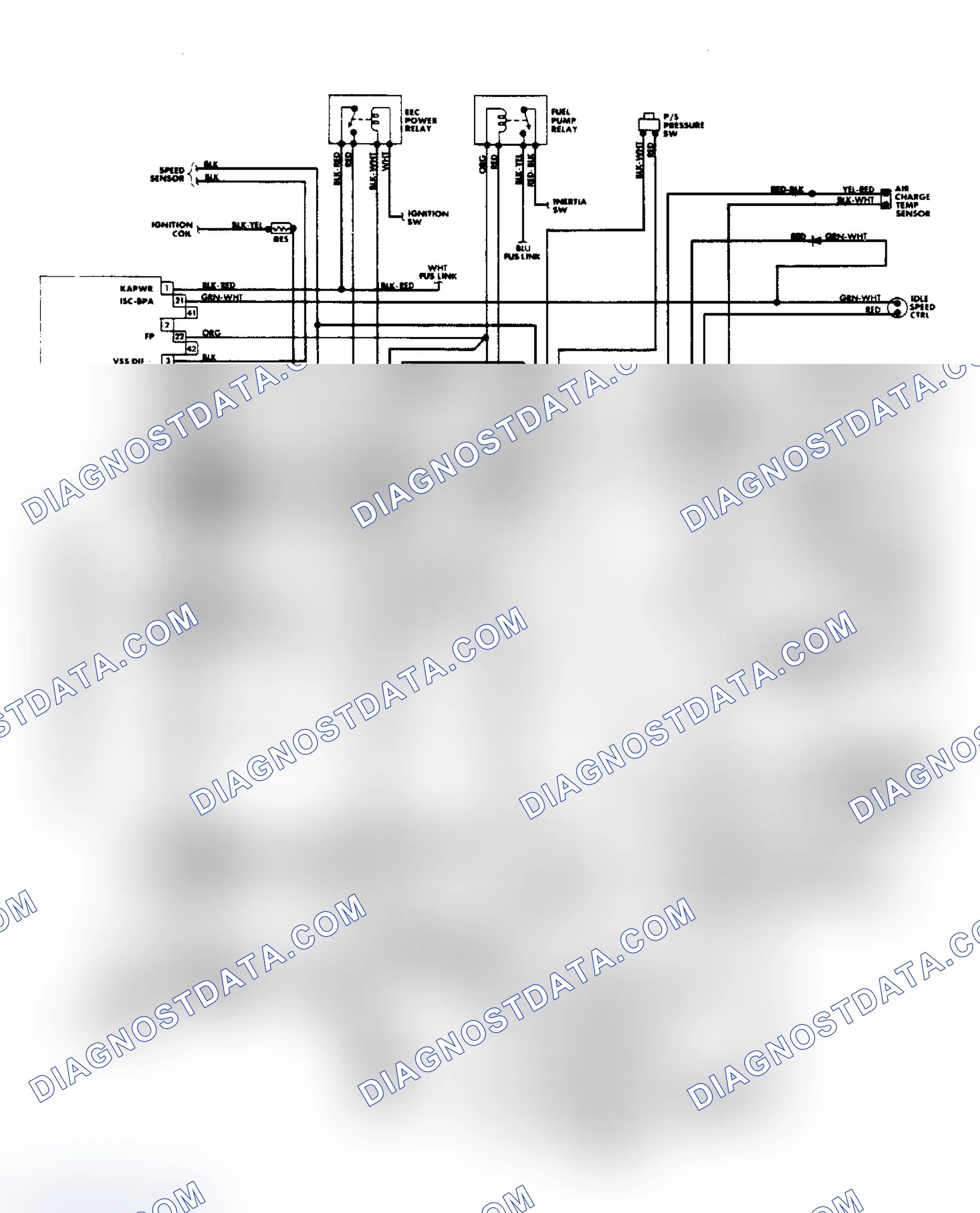 Scheme 98: "E" Series 5.0L EFI EEC-IV Wiring Diagram