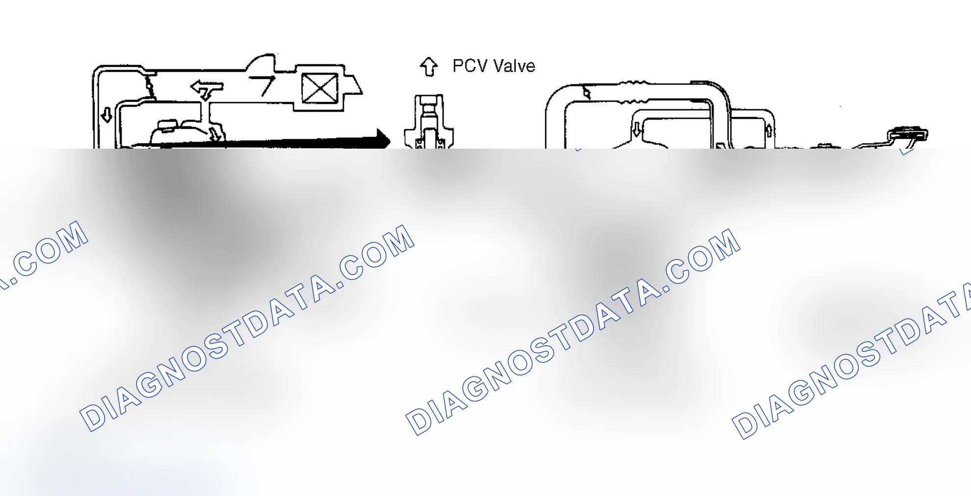 Scheme 3: Crankcase Ventilation System (200SX) Note direction of flow.