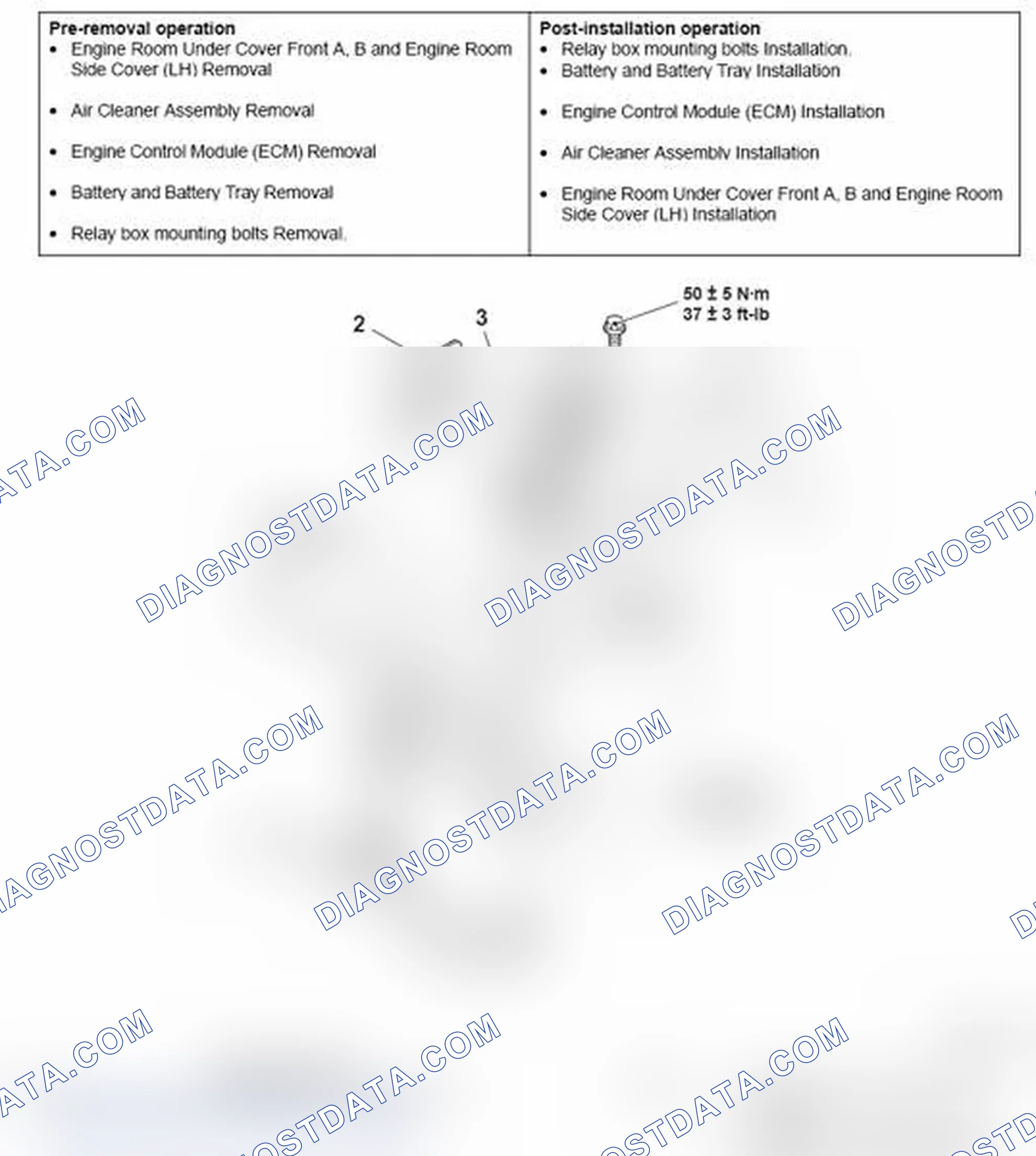 Scheme 839: REMOVAL AND INSTALLATION < 2.0L ENGINE TURBO >