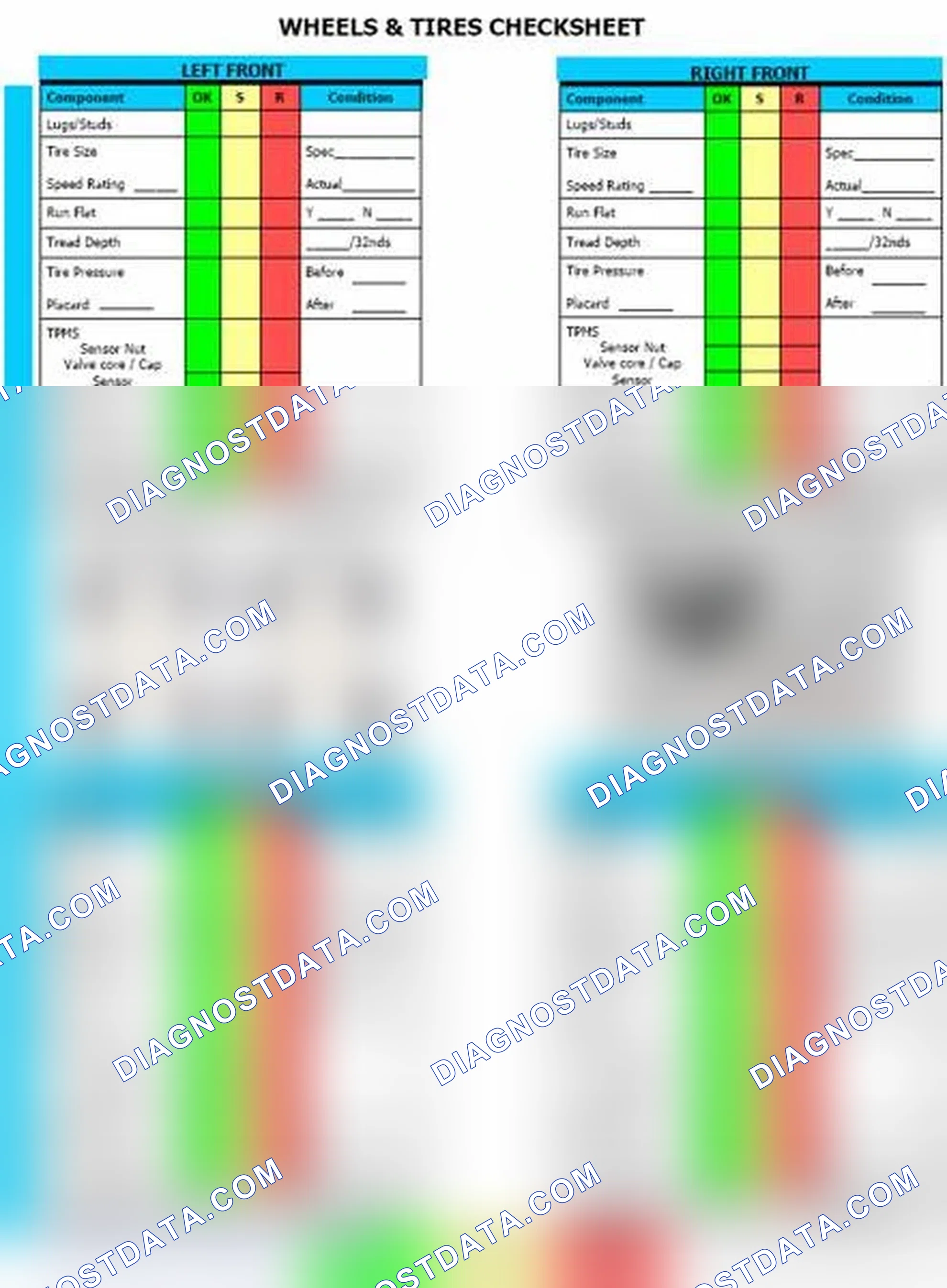 Scheme 35: Wheels & Tires Checksheet (2 Of 2)