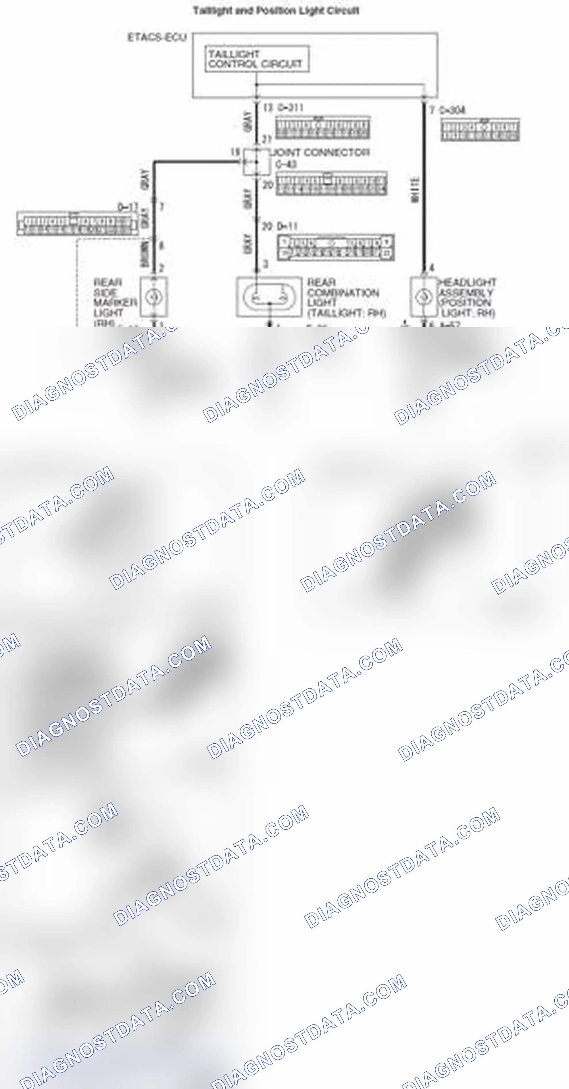 Scheme 71: DTC B16A0: Taillight (RH) circuit open (Open circuit in rear side marker light (RH), taillight (RH)