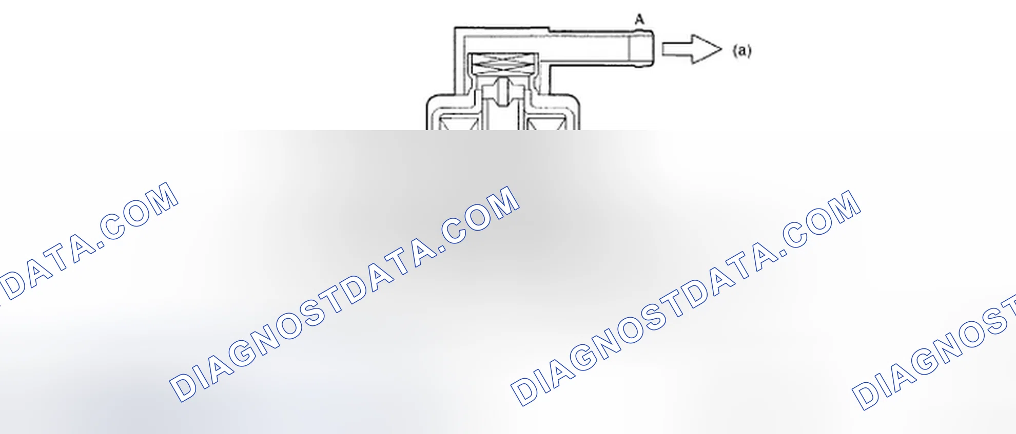 Scheme 5: Identifying Pressure Control Solenoid Valve Air Flow Diagram (When Solenoid ON))
