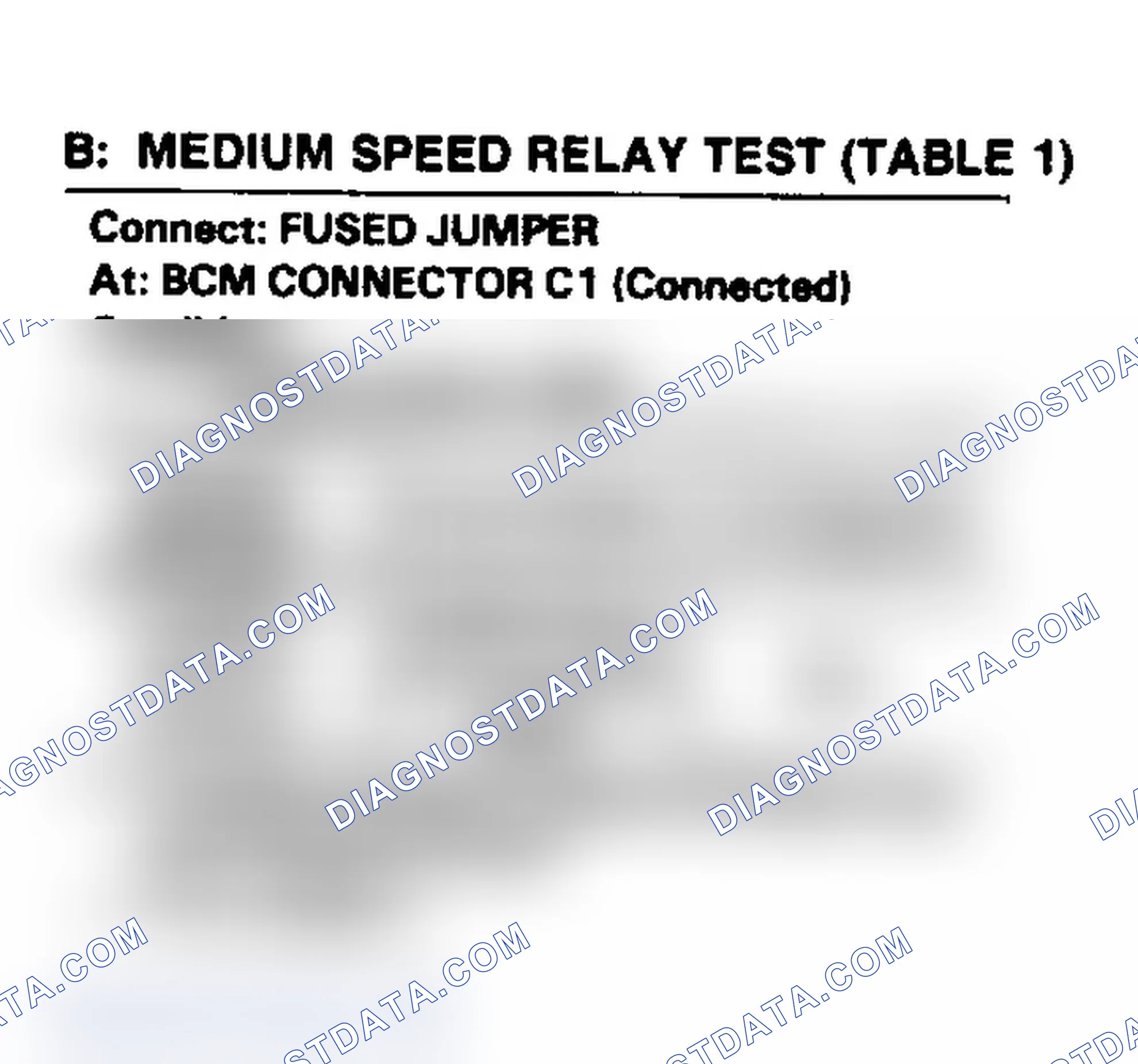 Scheme 12: B: Medium Speed Relay Test (Table 1)