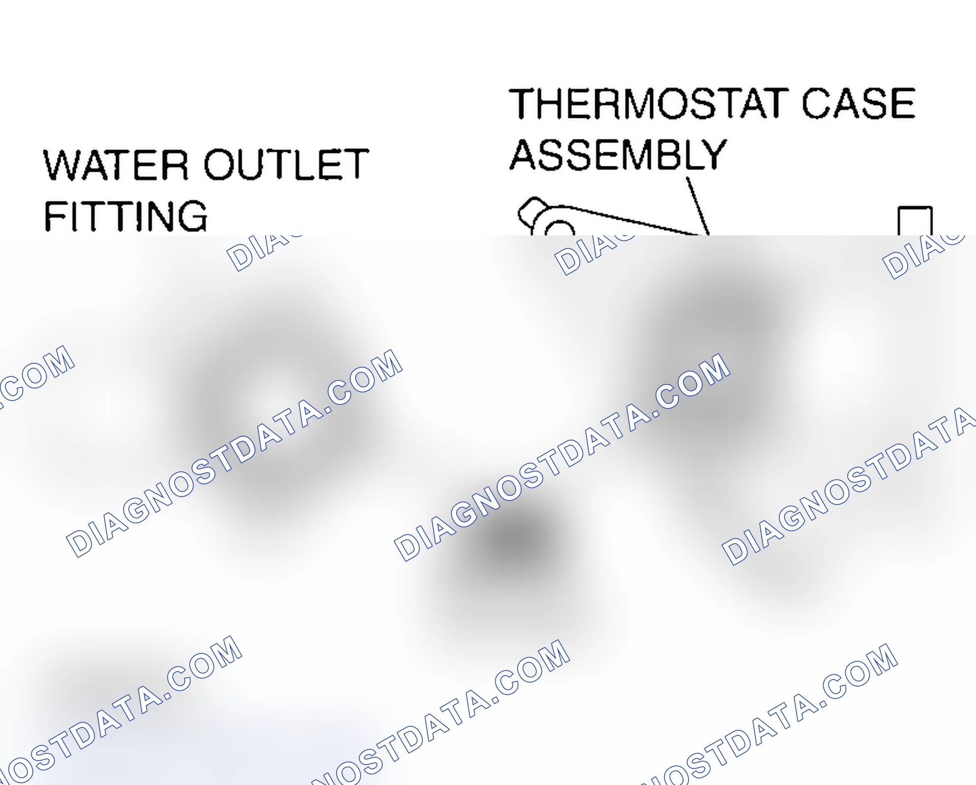 Scheme 61: >> B << THERMOSTAT CASE ASSEMBLY/WATER OUTLET FITTING INSTALLATION