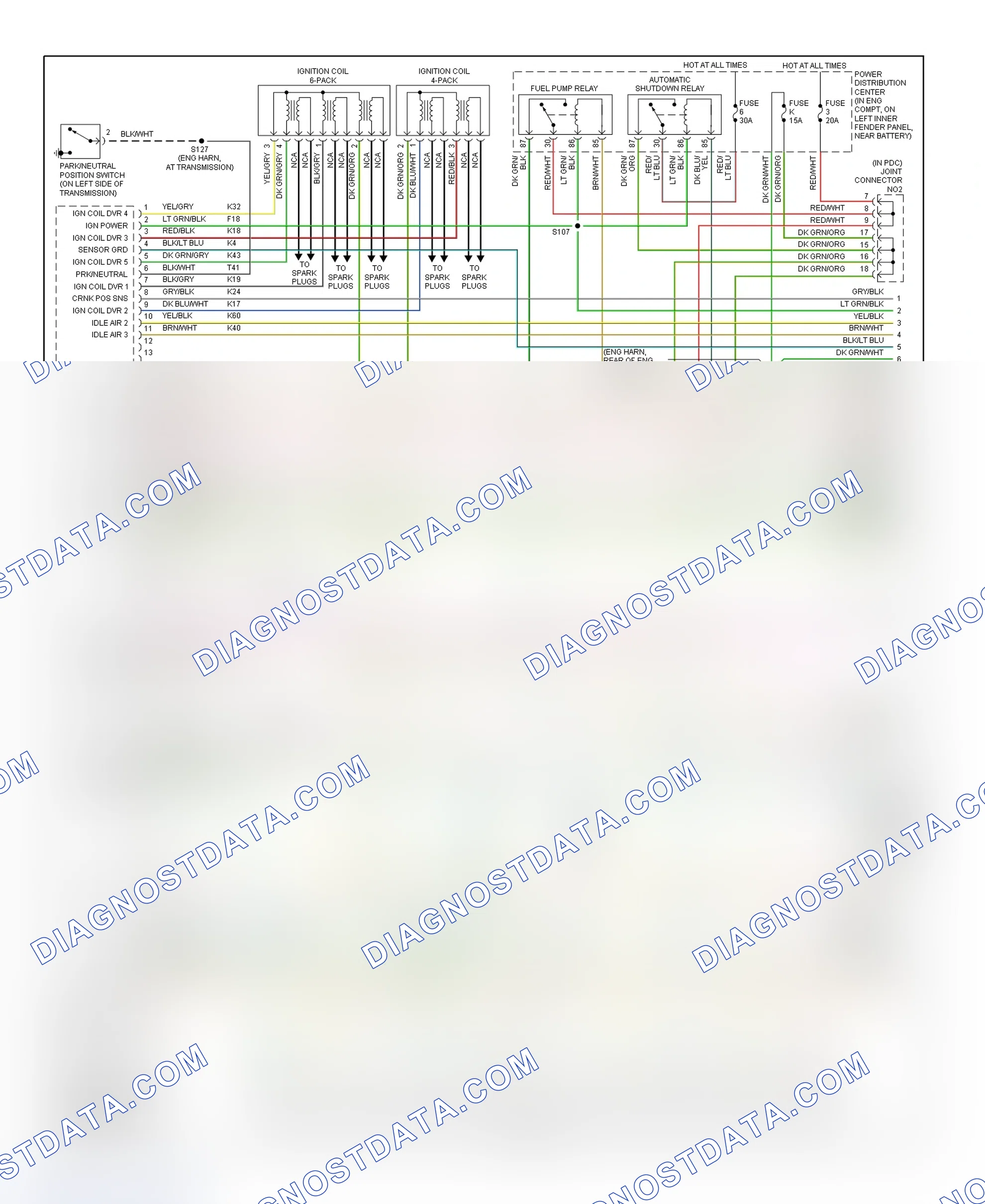 Scheme 46: PCM Wiring Diagram (Ram Pickup - 2500 & 3500 - 8.0L - 1 Of 3)