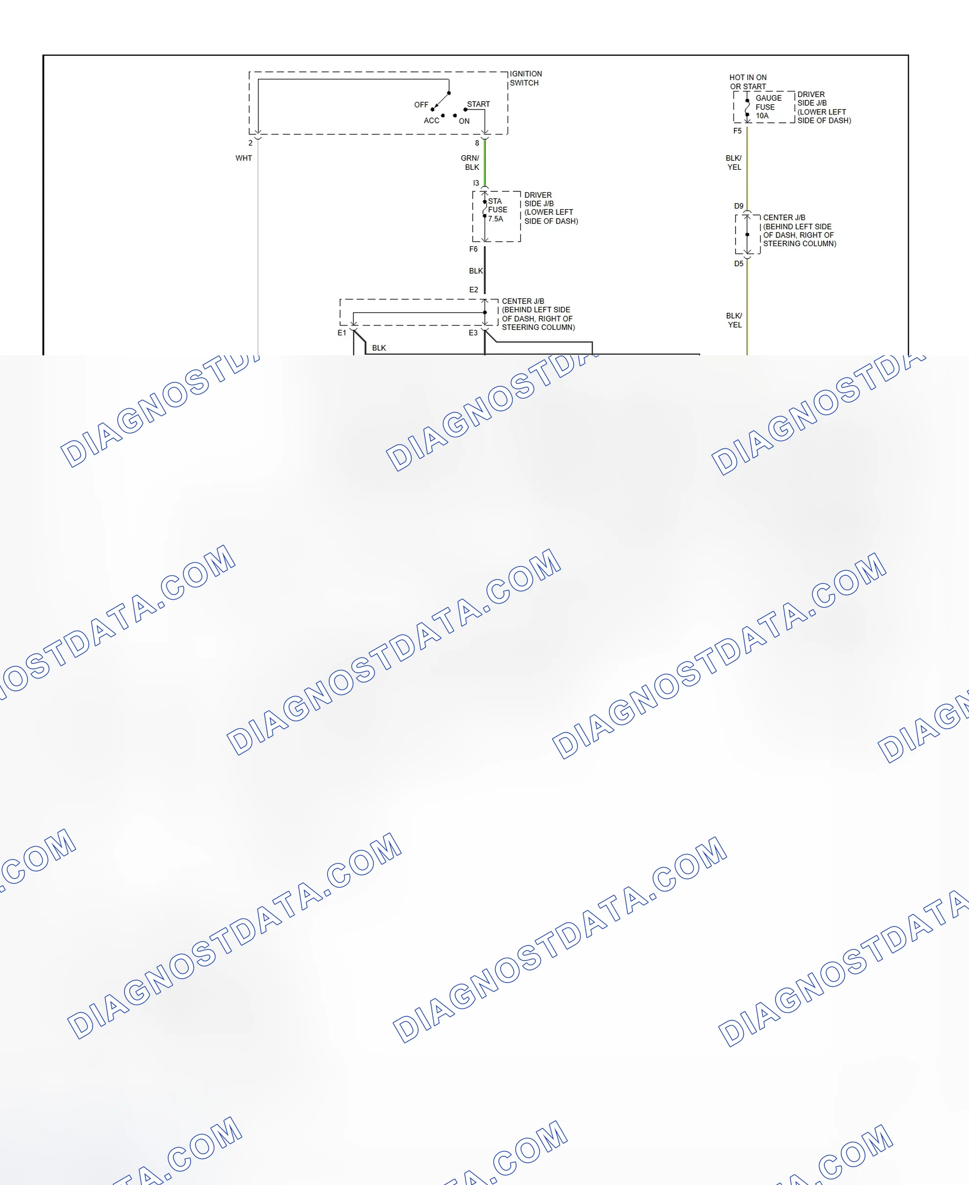 Fig. 32: Starting System Wiring Diagram (4Runner)