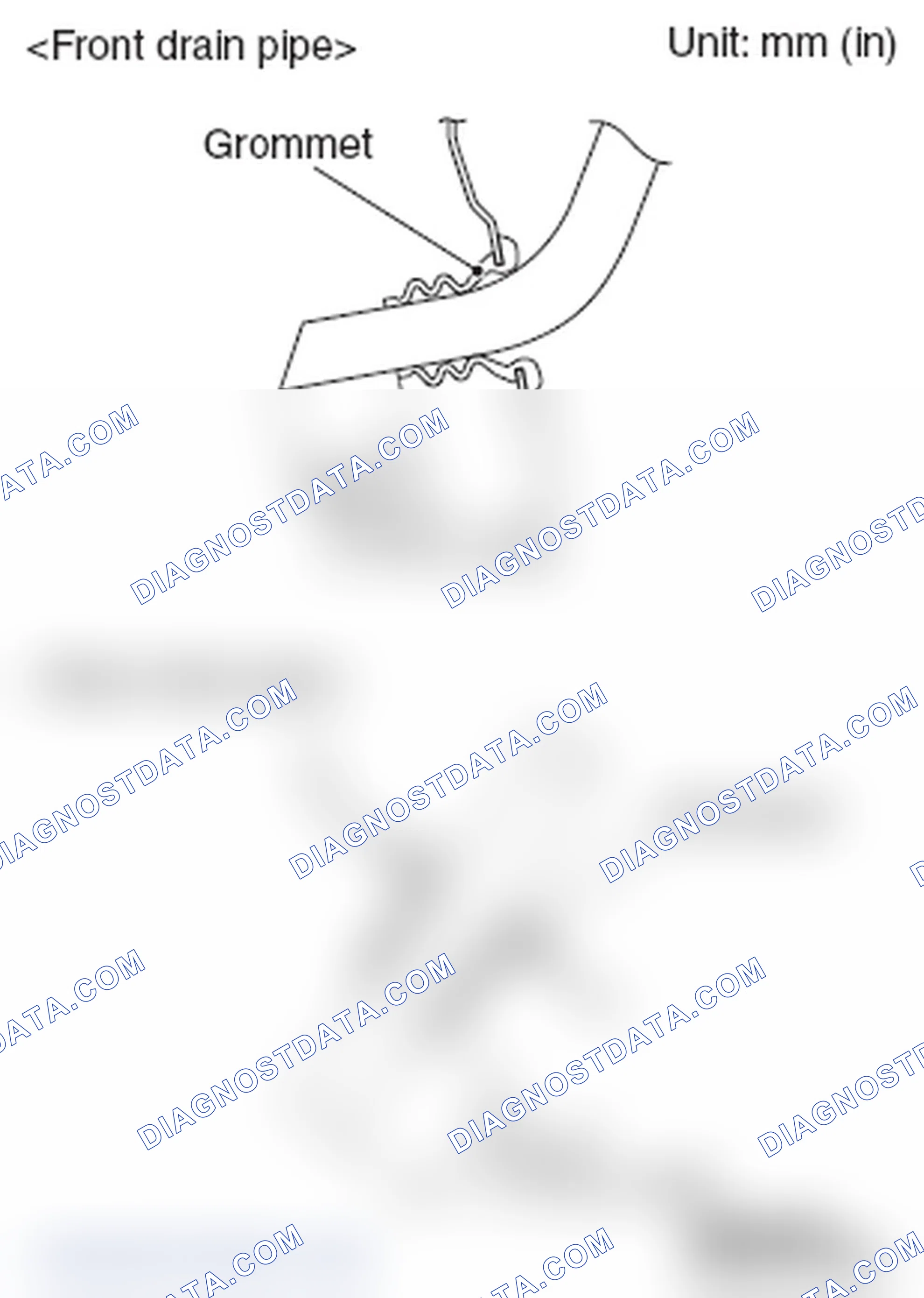 Scheme 24: >> A << FRONT DRAIN PIPE/REAR DRAIN PIPE INSTALLATION < LANCER SPORTBACK >