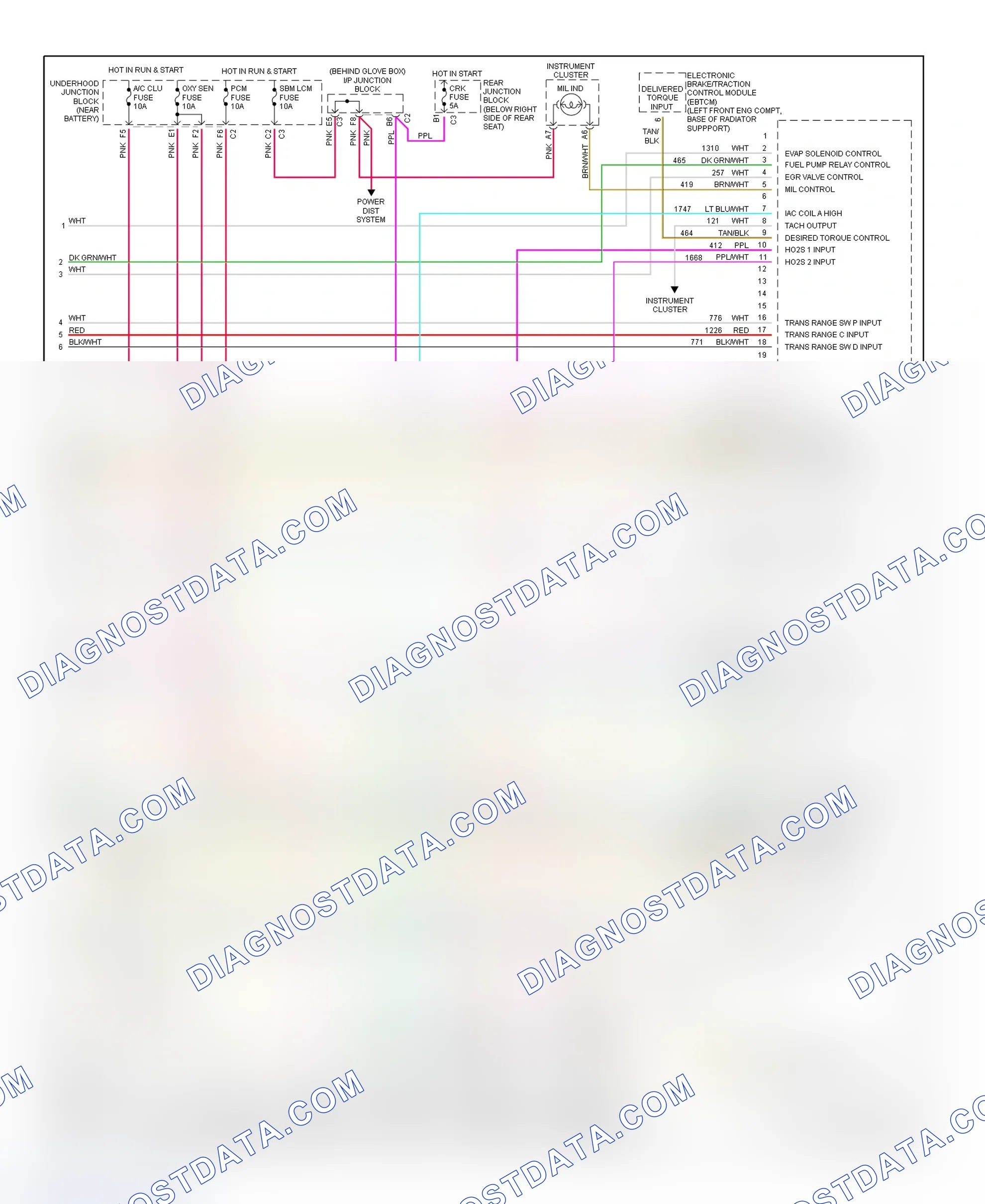 Scheme 153: PCM Wiring Diagram (Park Avenue - 3.8L - 4 Of 4)