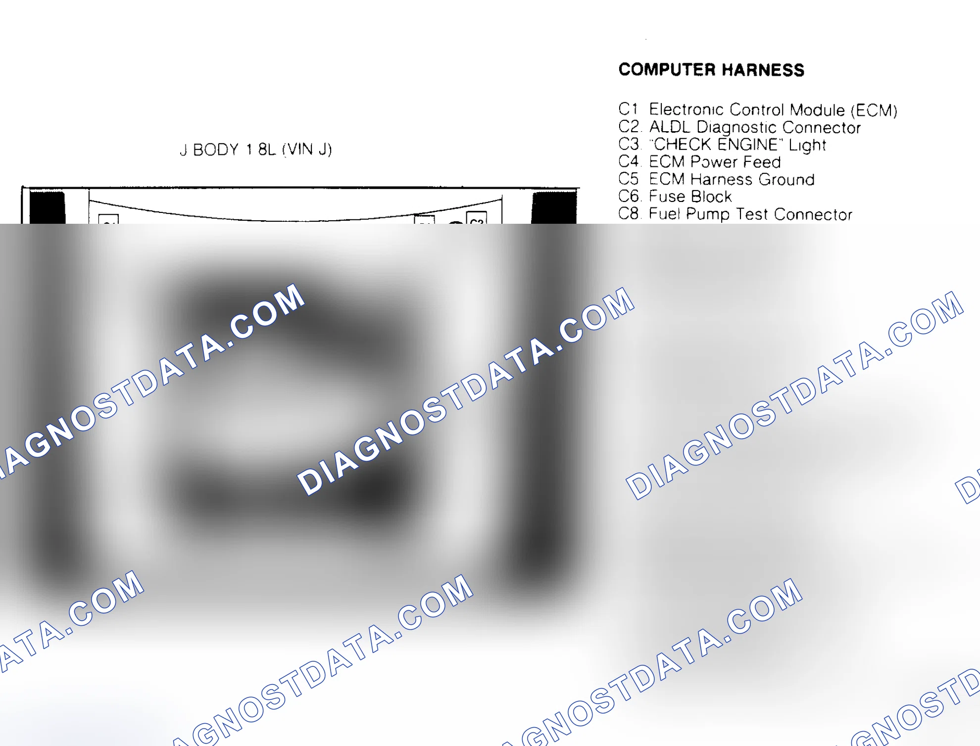 Scheme 164: Port Fuel Injection Component Locations for 1.8L Engine